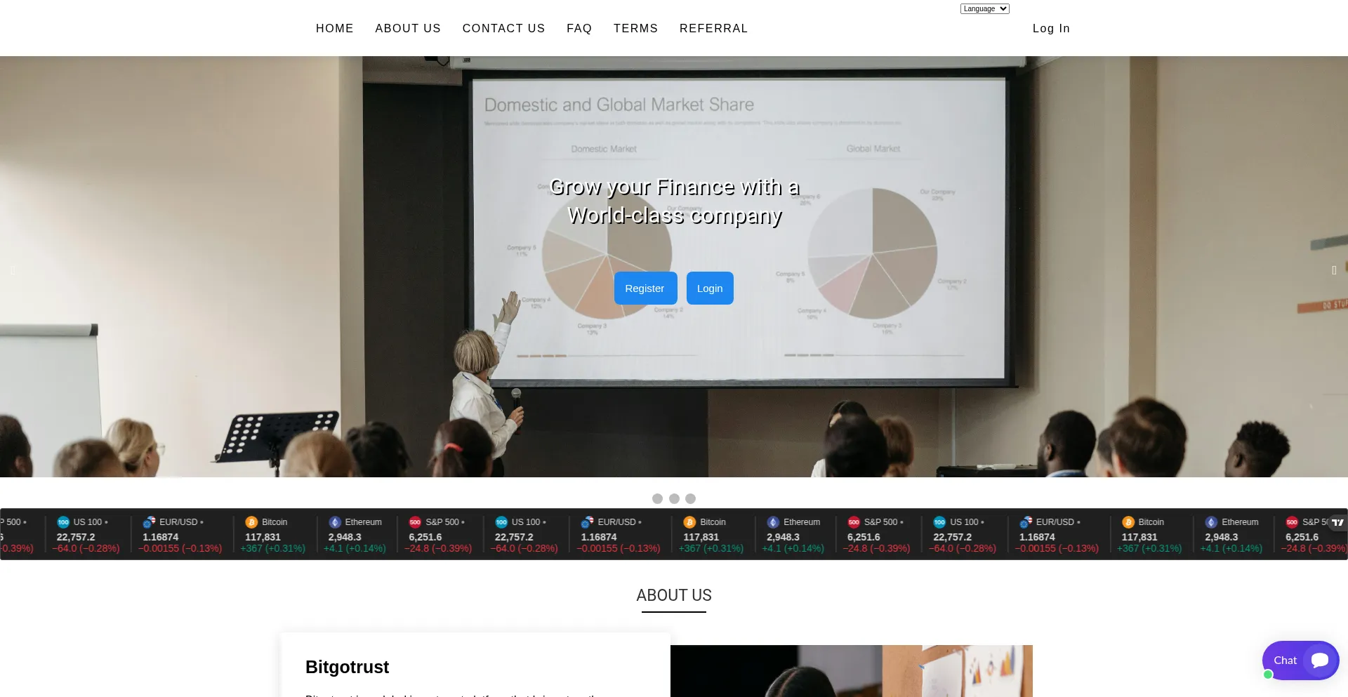 Website screenshot of Bigotrust.digital
