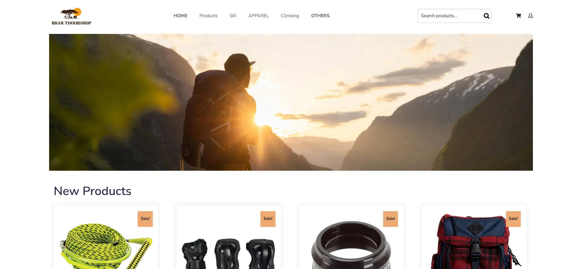 Website screenshot of Bigoutdoorshop.com