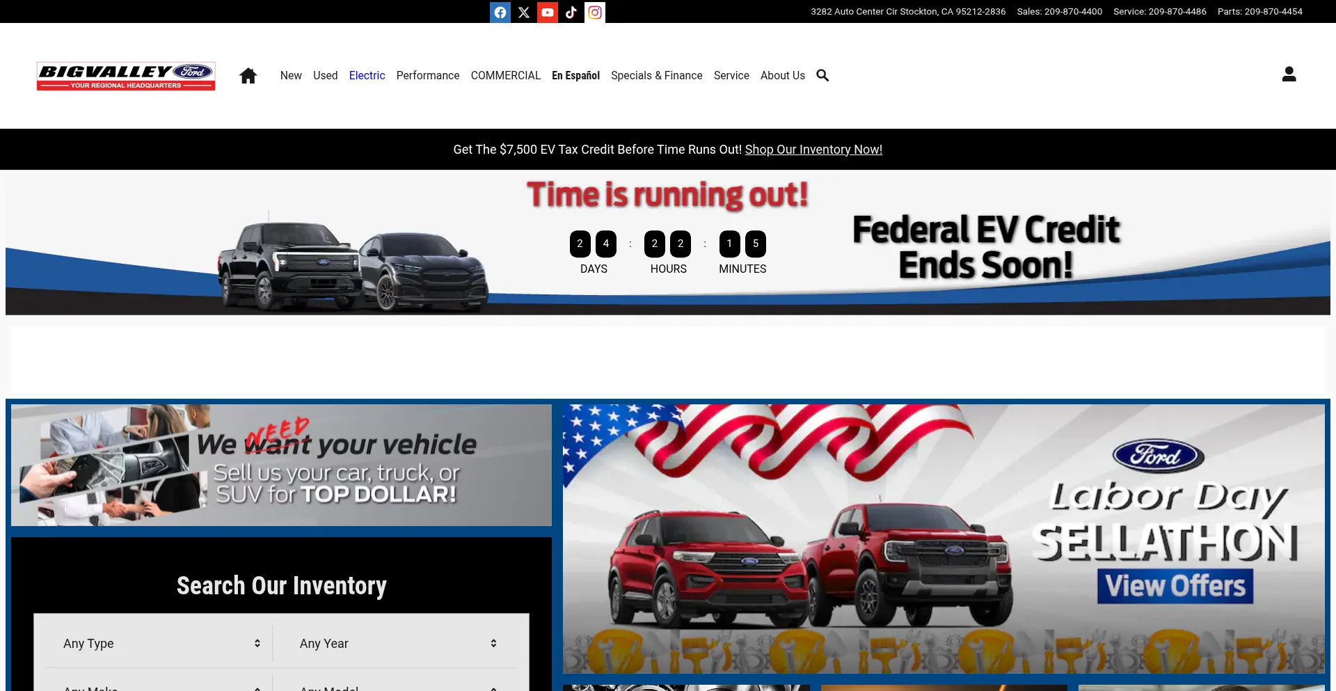 Website screenshot of Bigvalleyford.biz