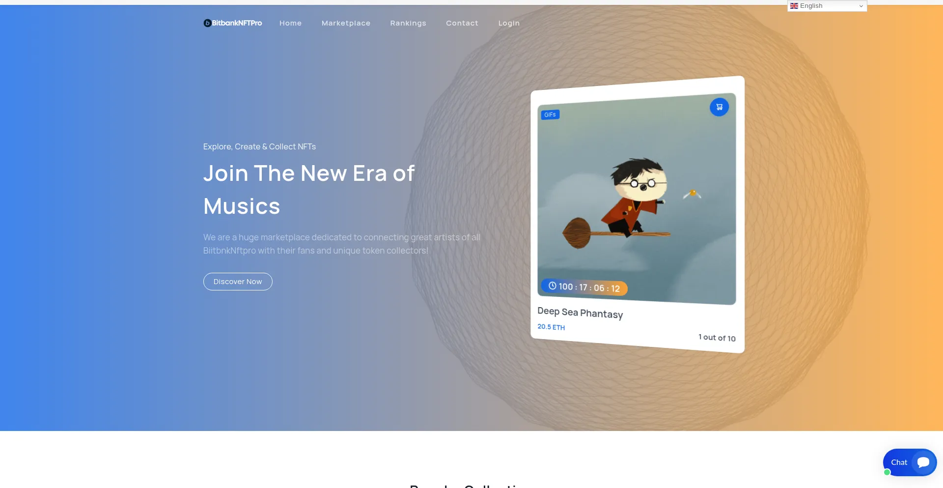 Website screenshot of Biitbnknftpro.com