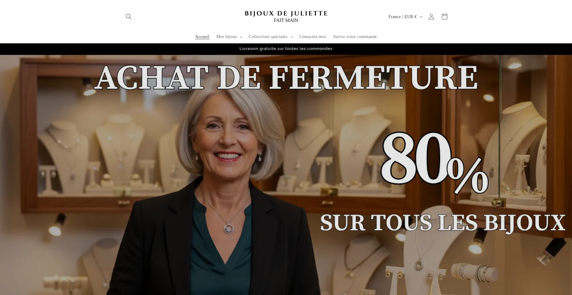 Website screenshot of Bijouxdejuliette.com