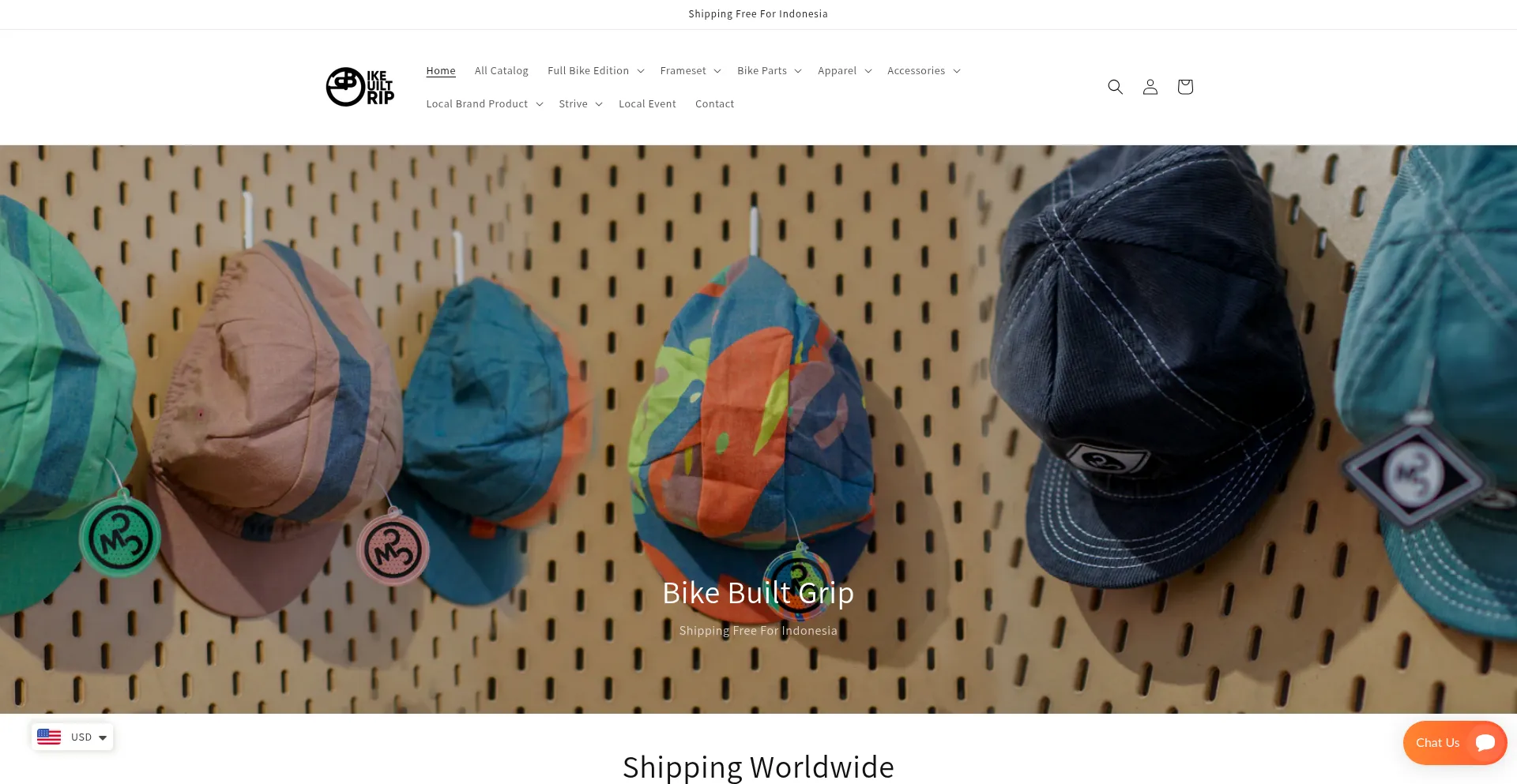 Website screenshot of Bikebuiltgrip.com
