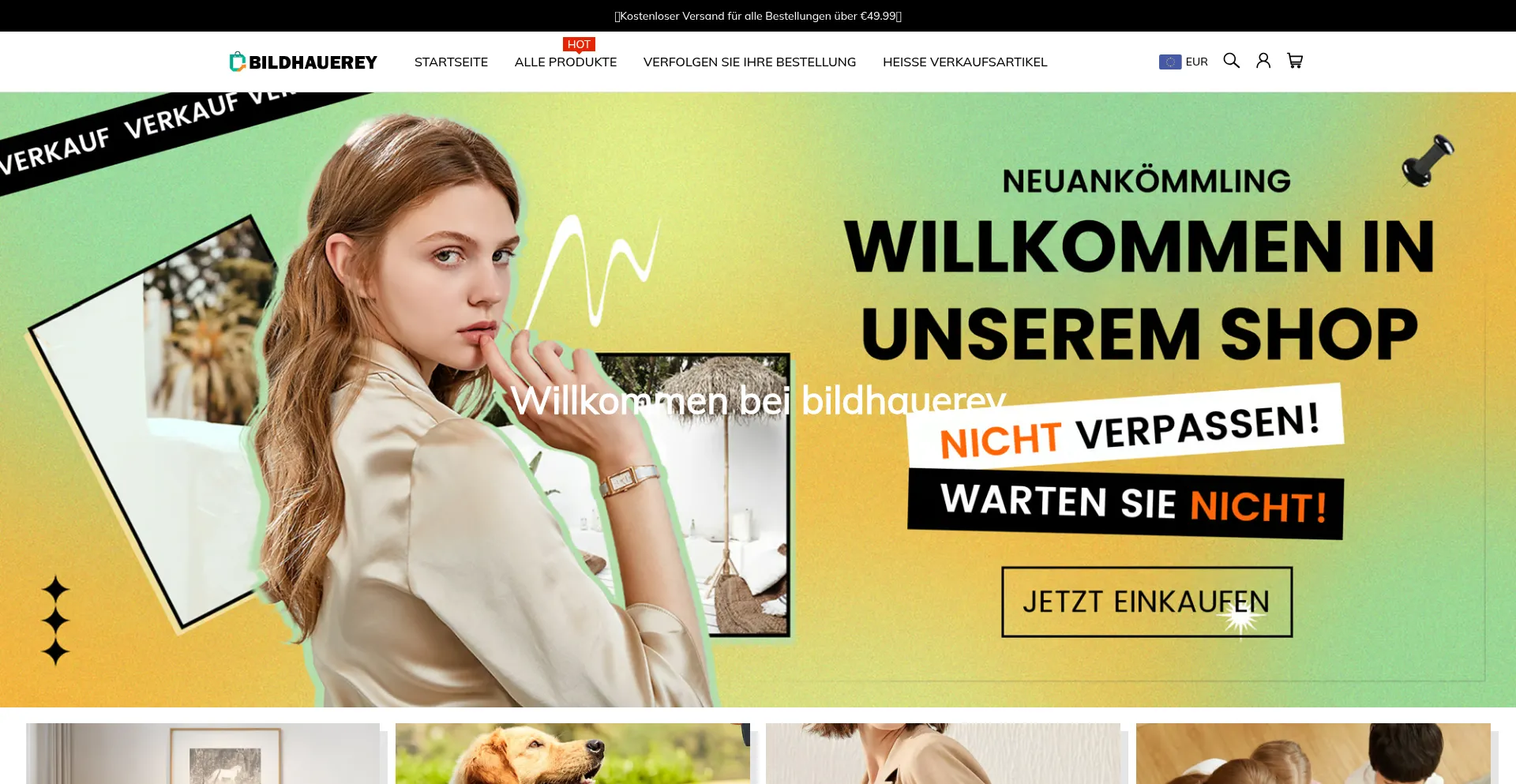 Website screenshot of Bildhauerey.de