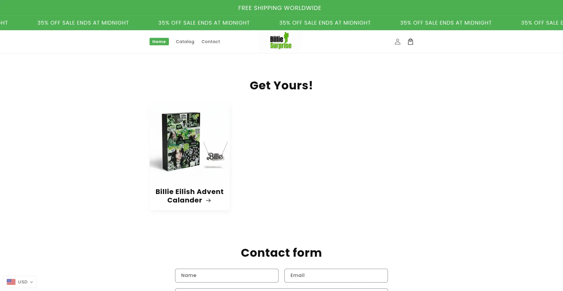 Billiesuprise.com Screenshot