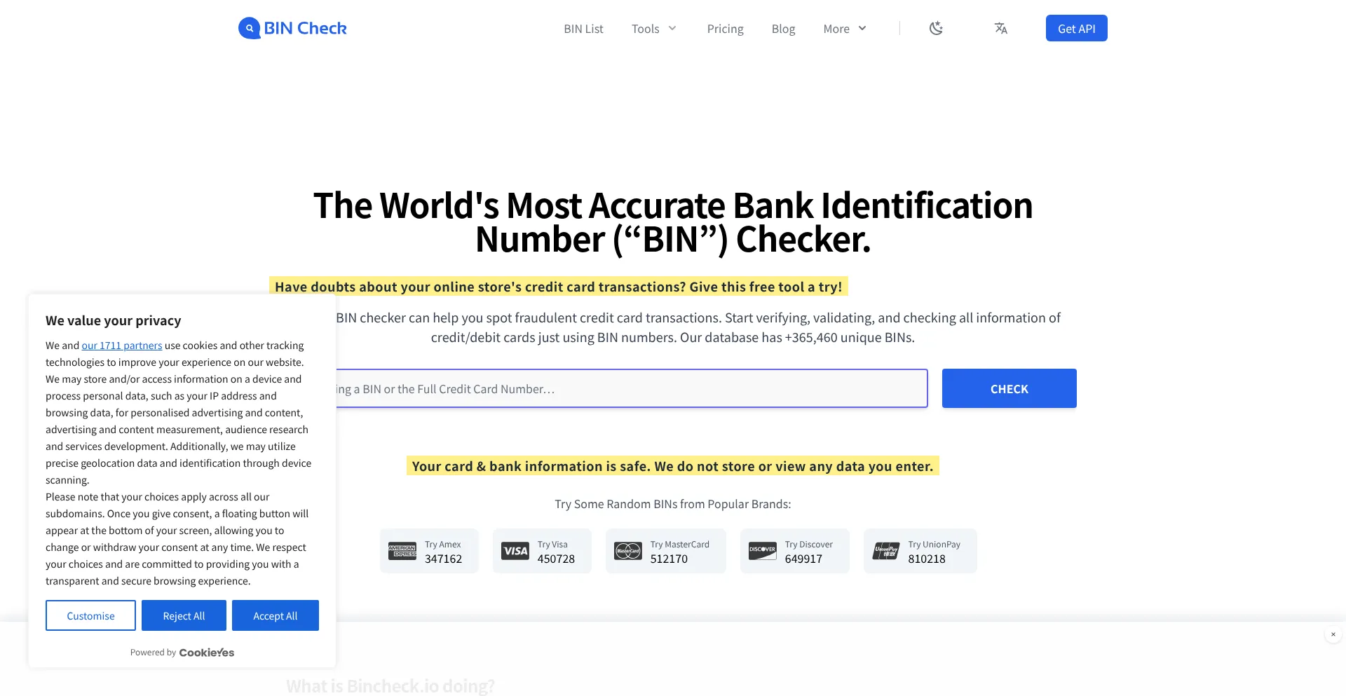 Bincheak.io