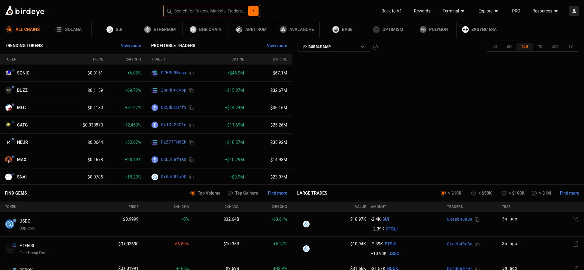 Website screenshot of Birdeye.so