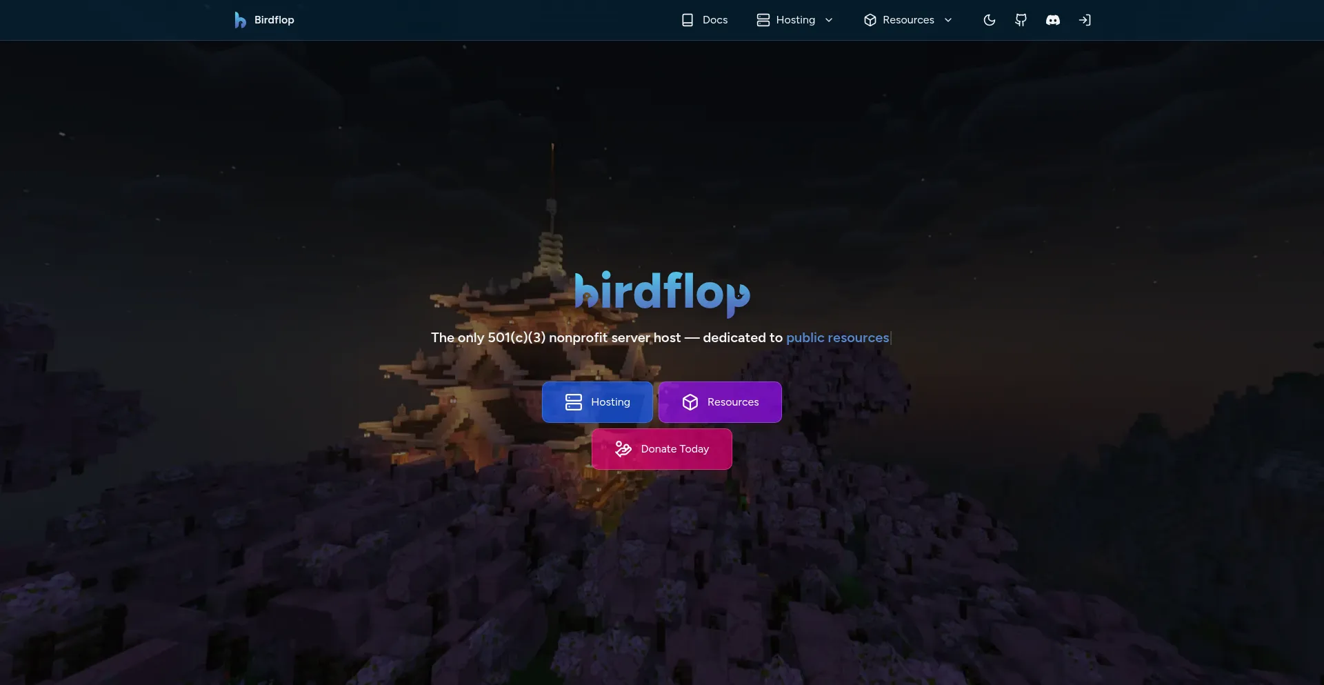 Website screenshot of Birdflop.com