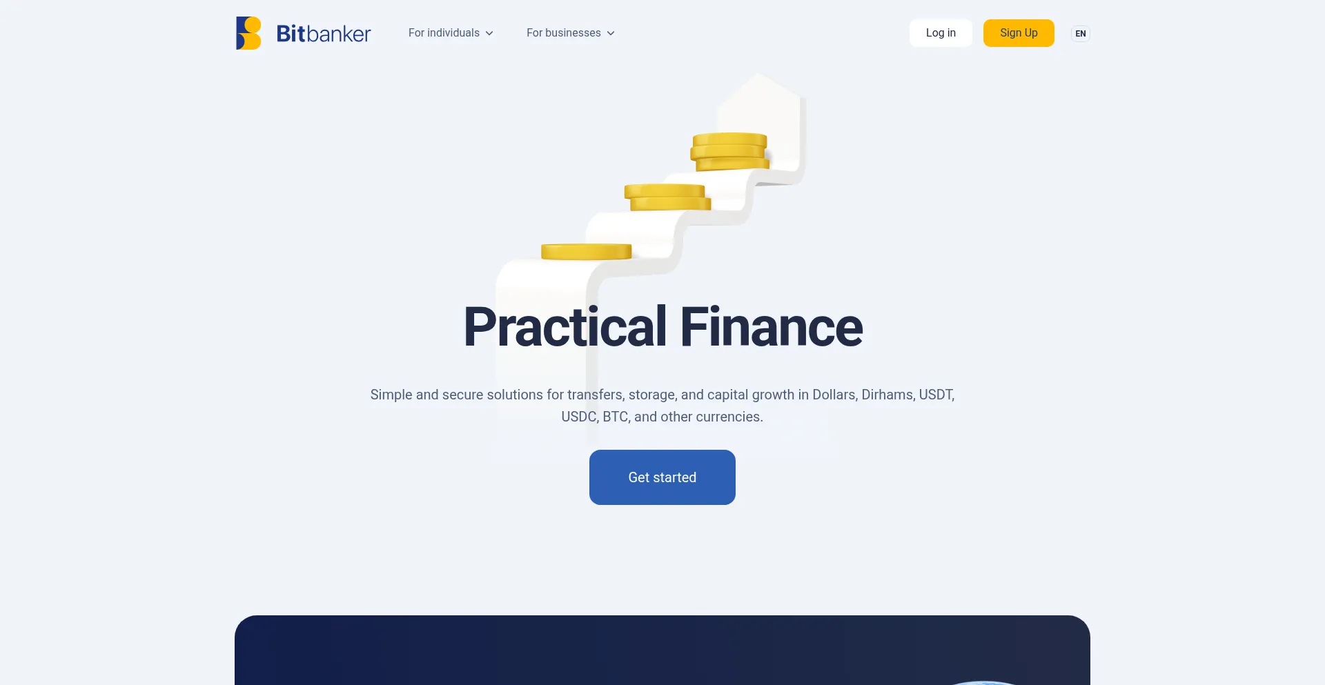 Website screenshot of Bitbanker.org