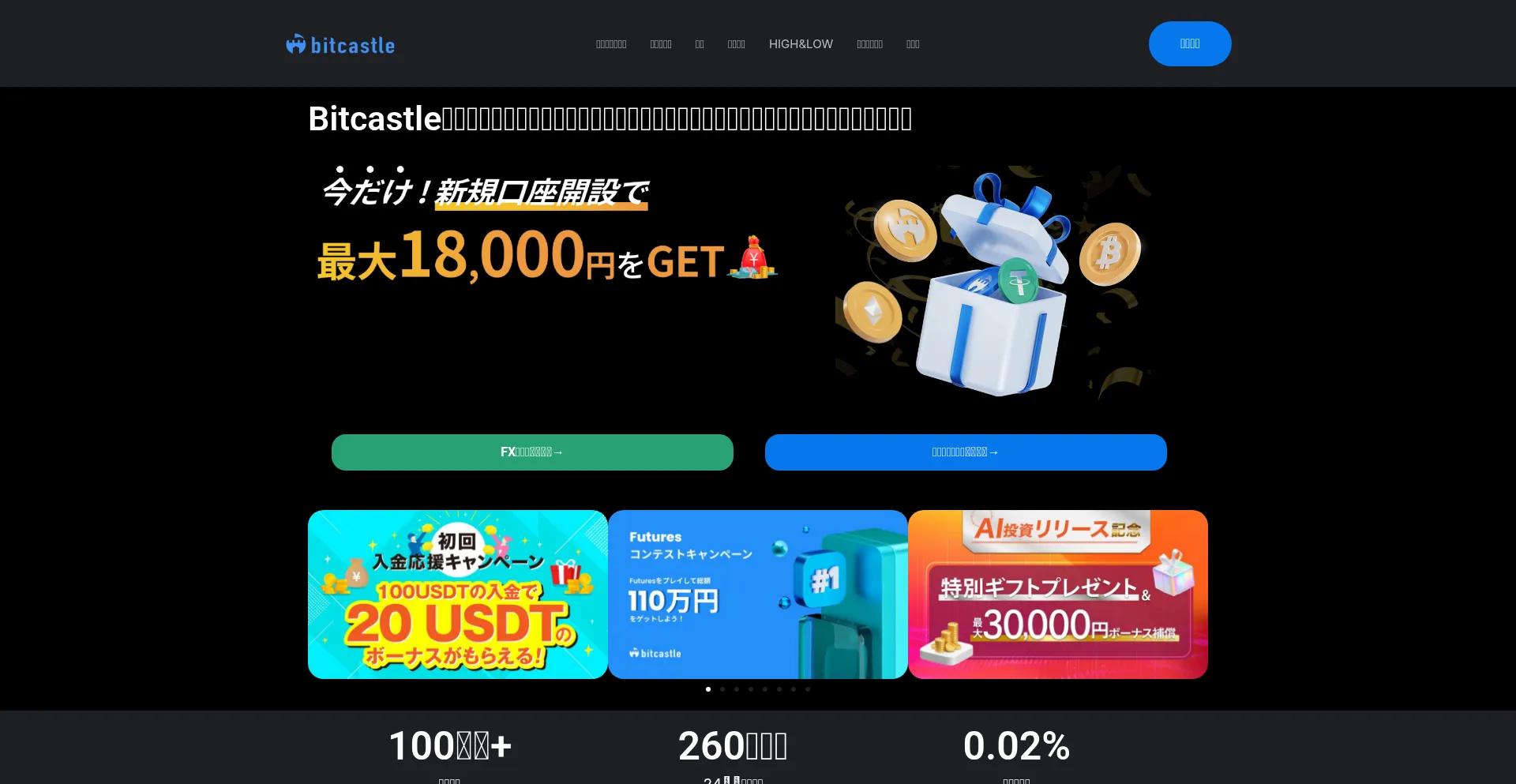Website screenshot of Bitcastle.biz