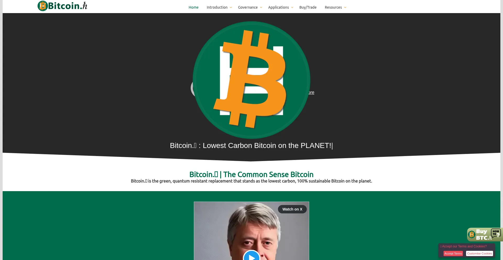 Website screenshot of Bitcoin.org.ht