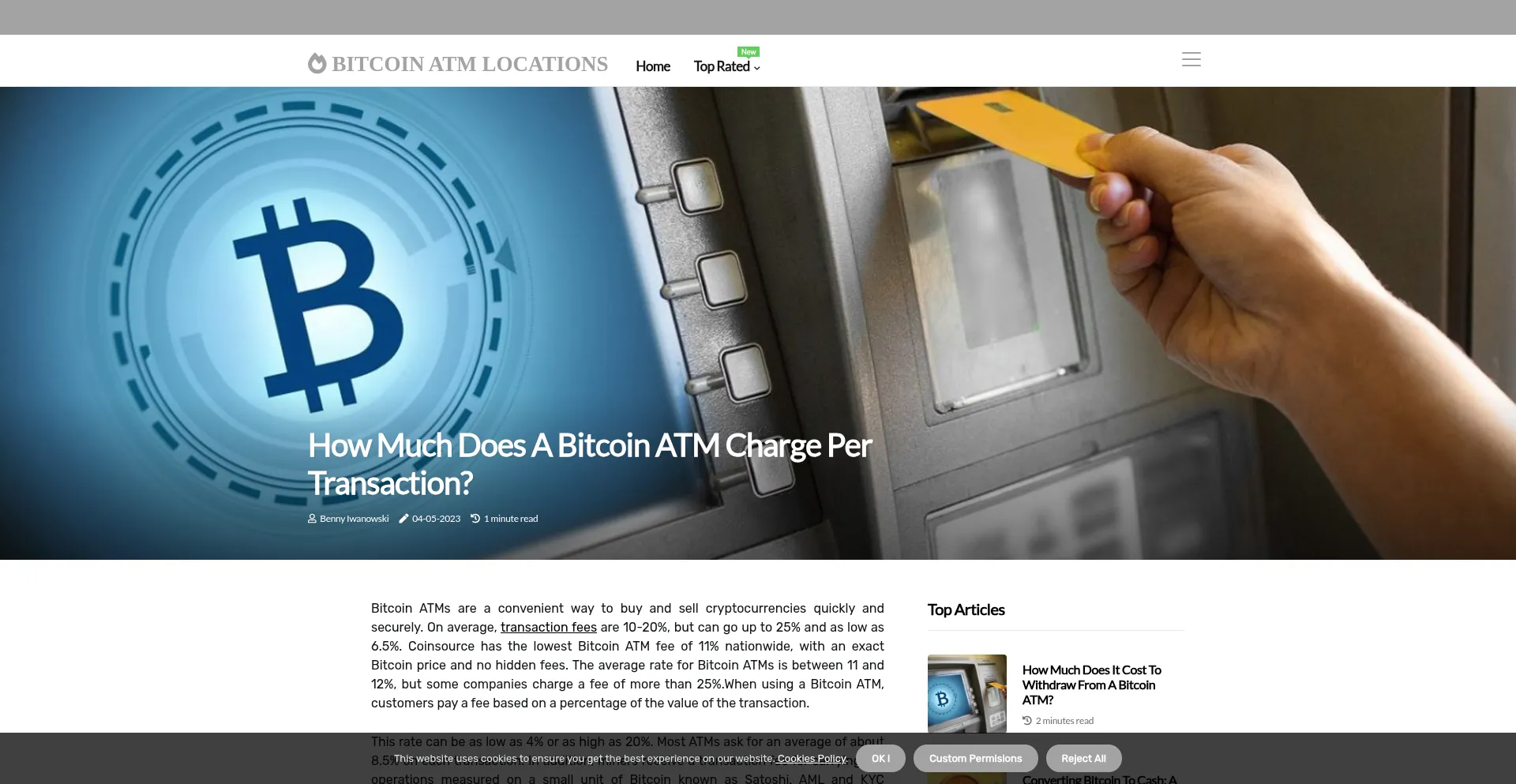 Website screenshot of Bitcoin-atm-location.net
