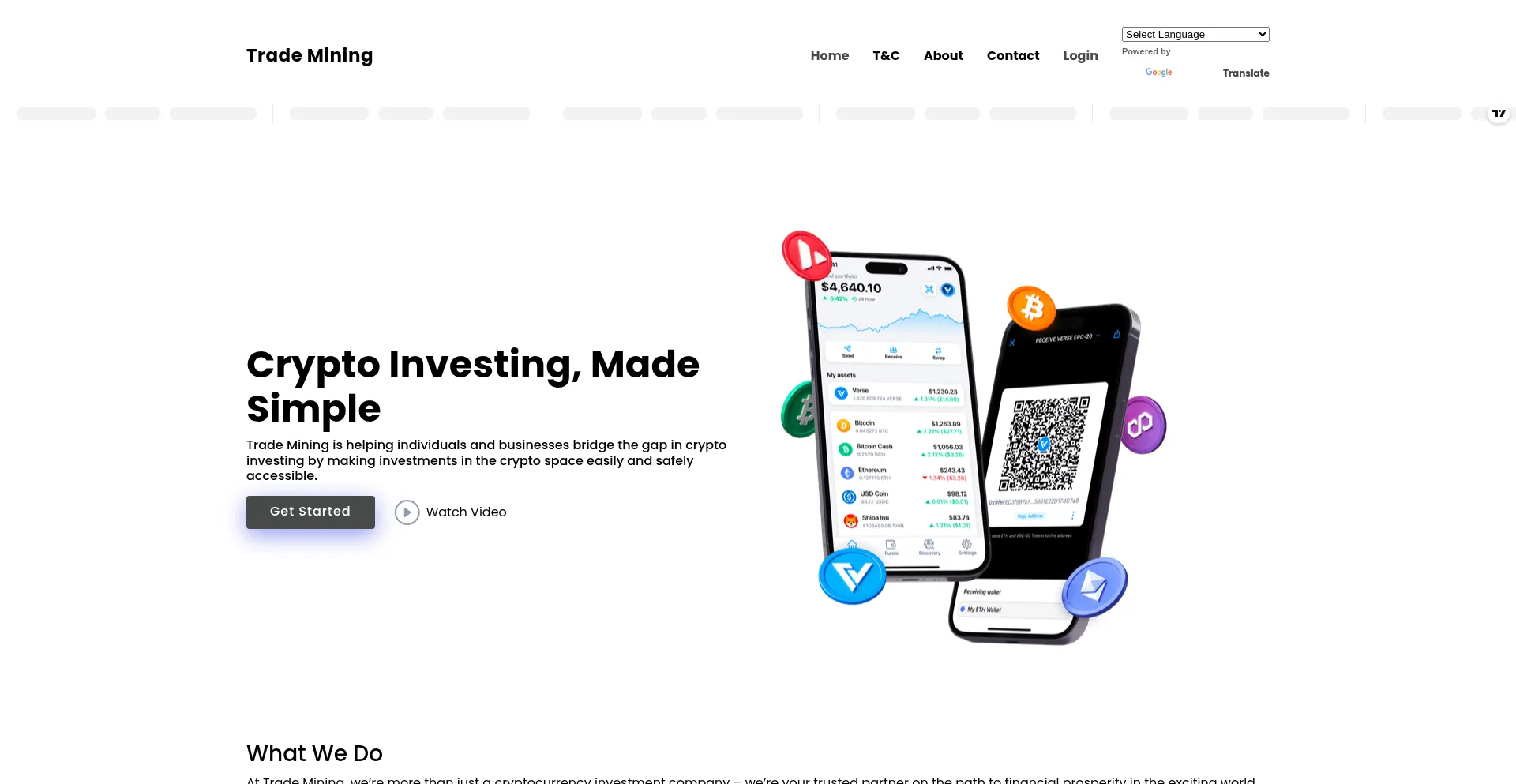 Website screenshot of Bitcointradefx24.org