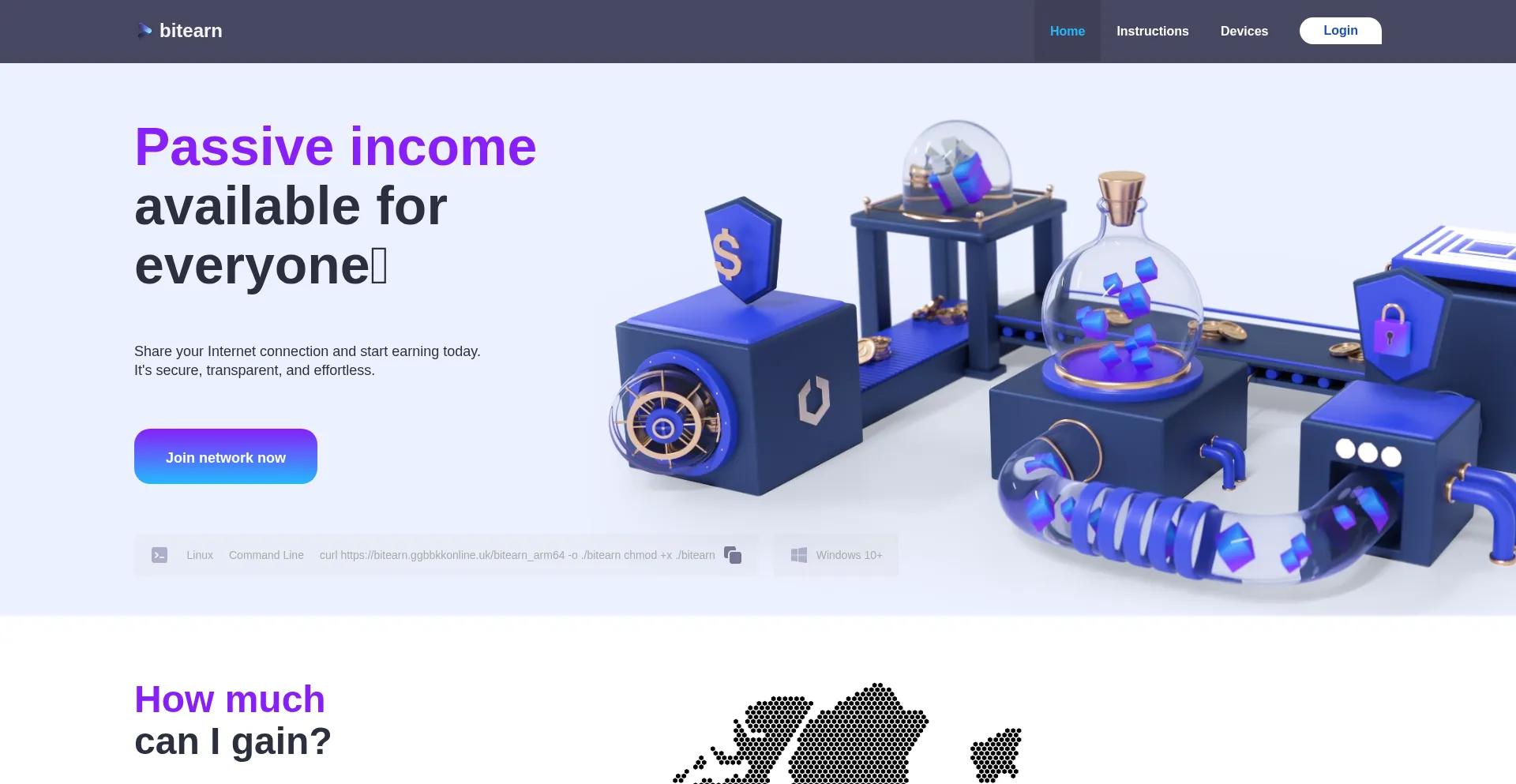 Bitearn.ggbbkkonline.uk Screenshot
