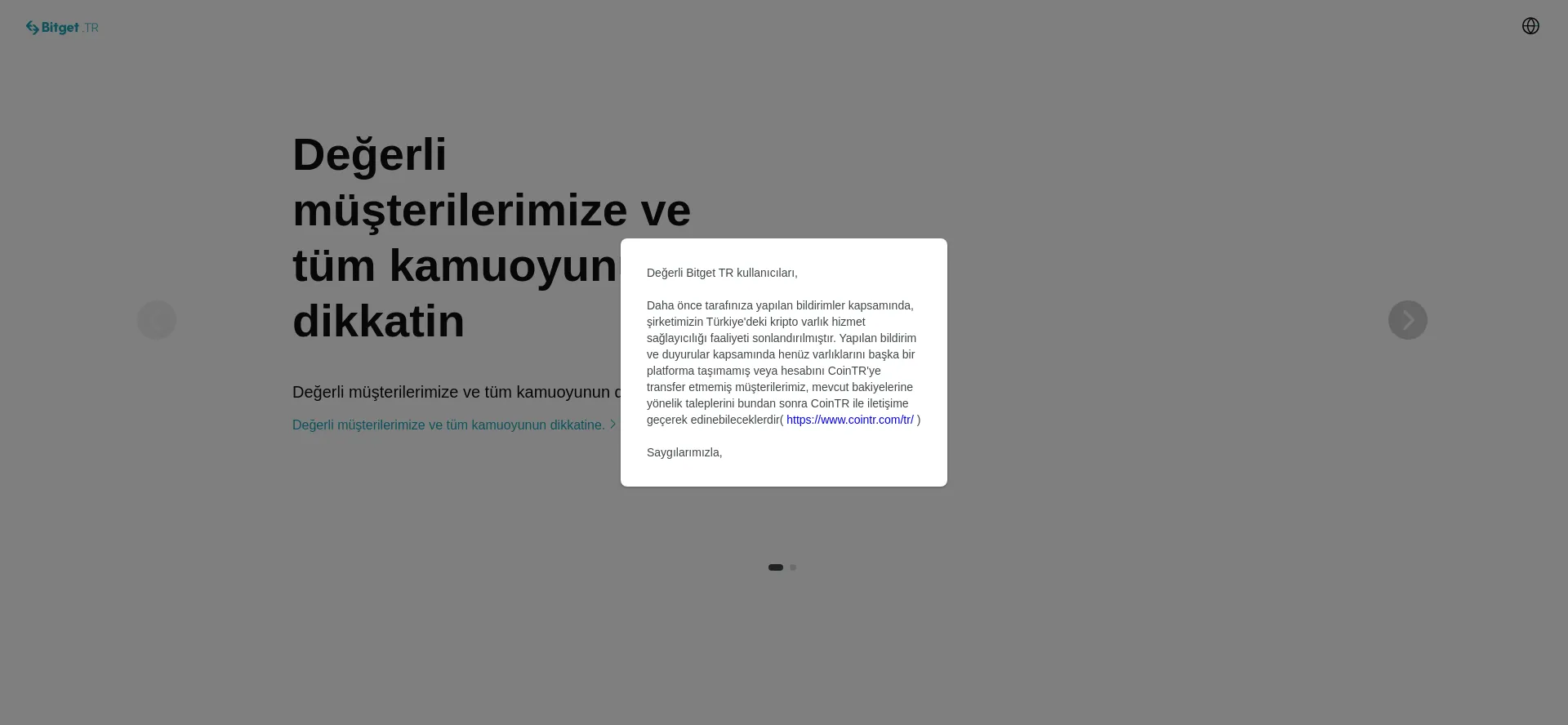 Website screenshot of Bitgettr.com