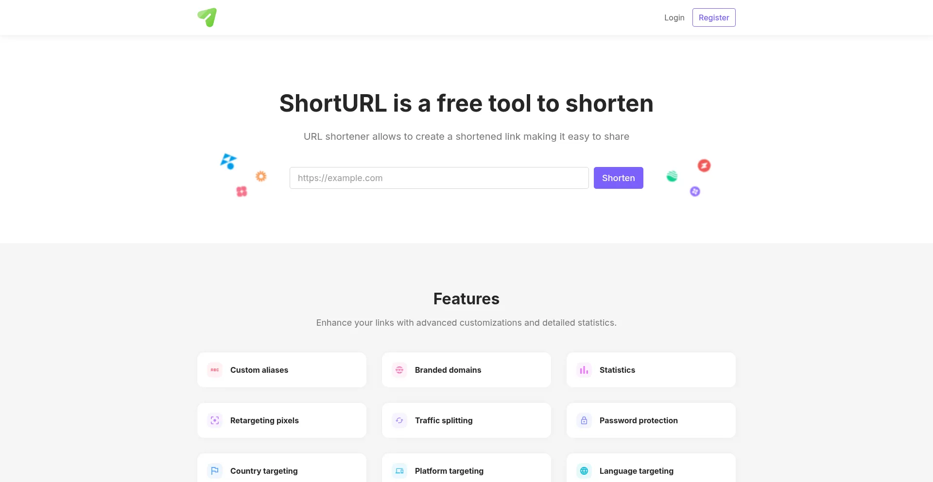 Website screenshot of Bitly.lc
