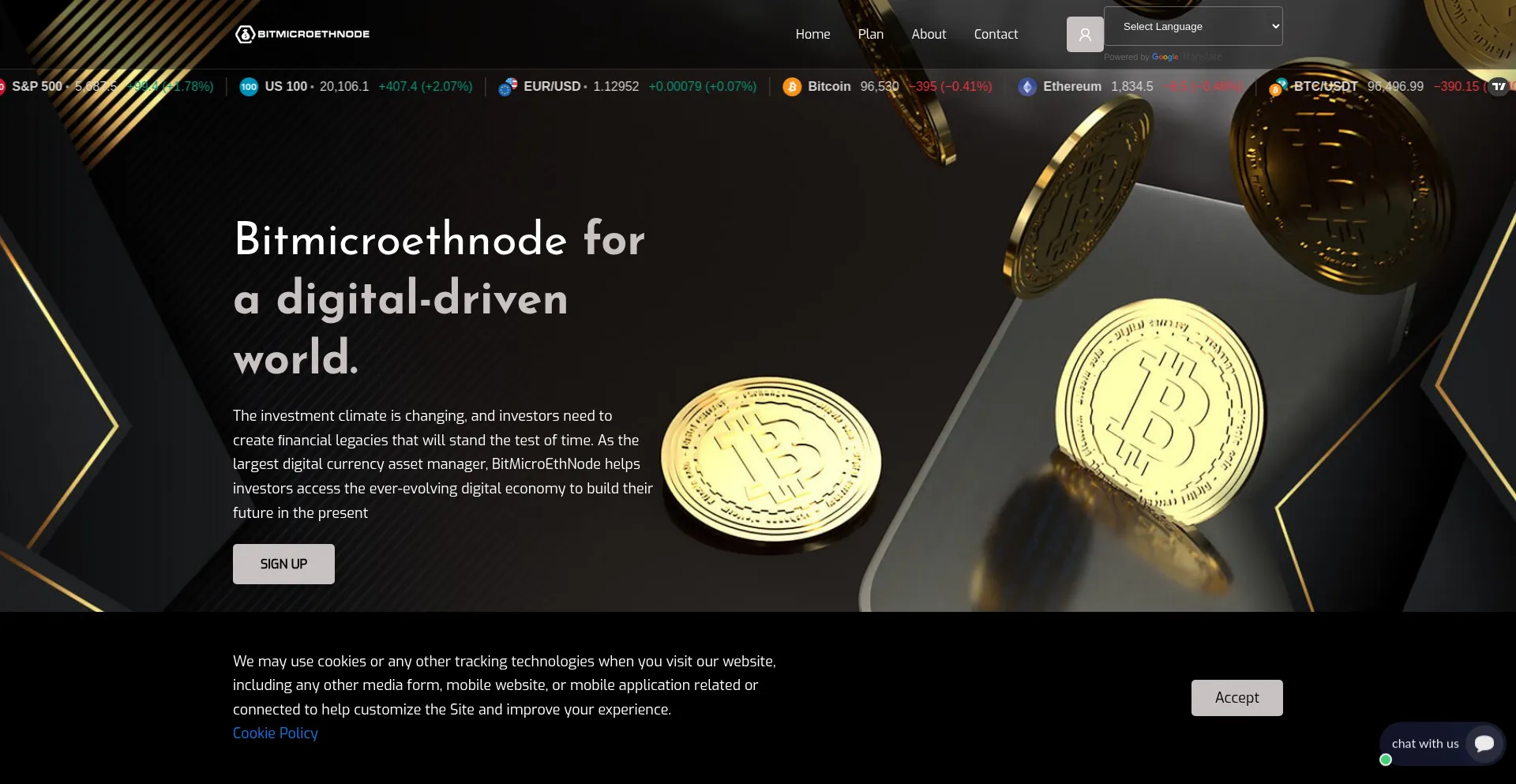 Website screenshot of Bitmicroethnode.org