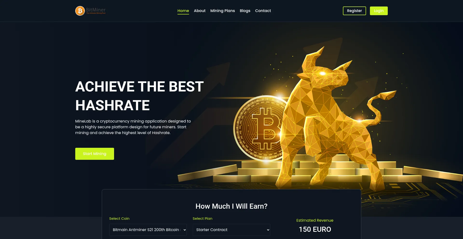 Bitminerhub.com Screenshot