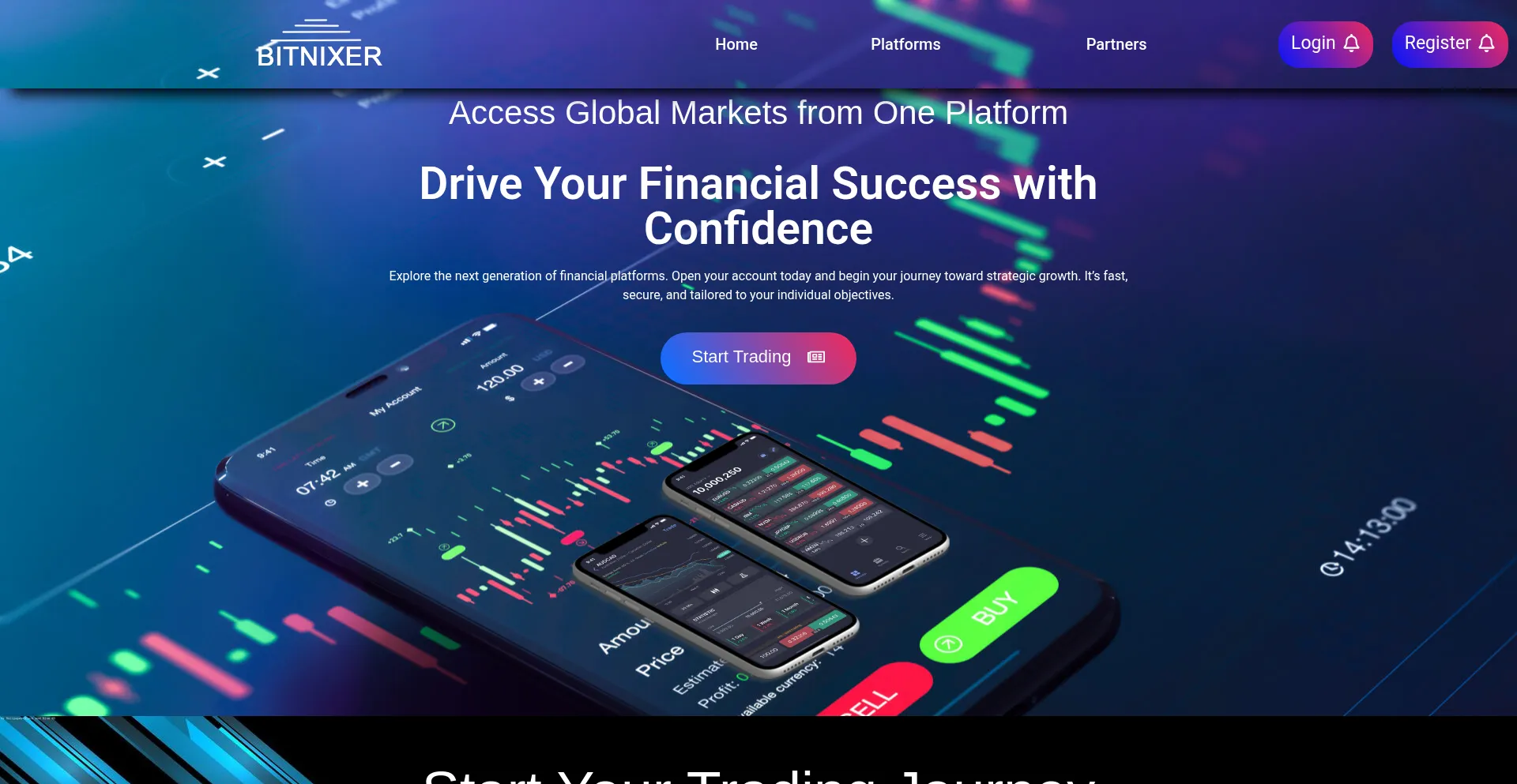 Website screenshot of Bitnixer.com