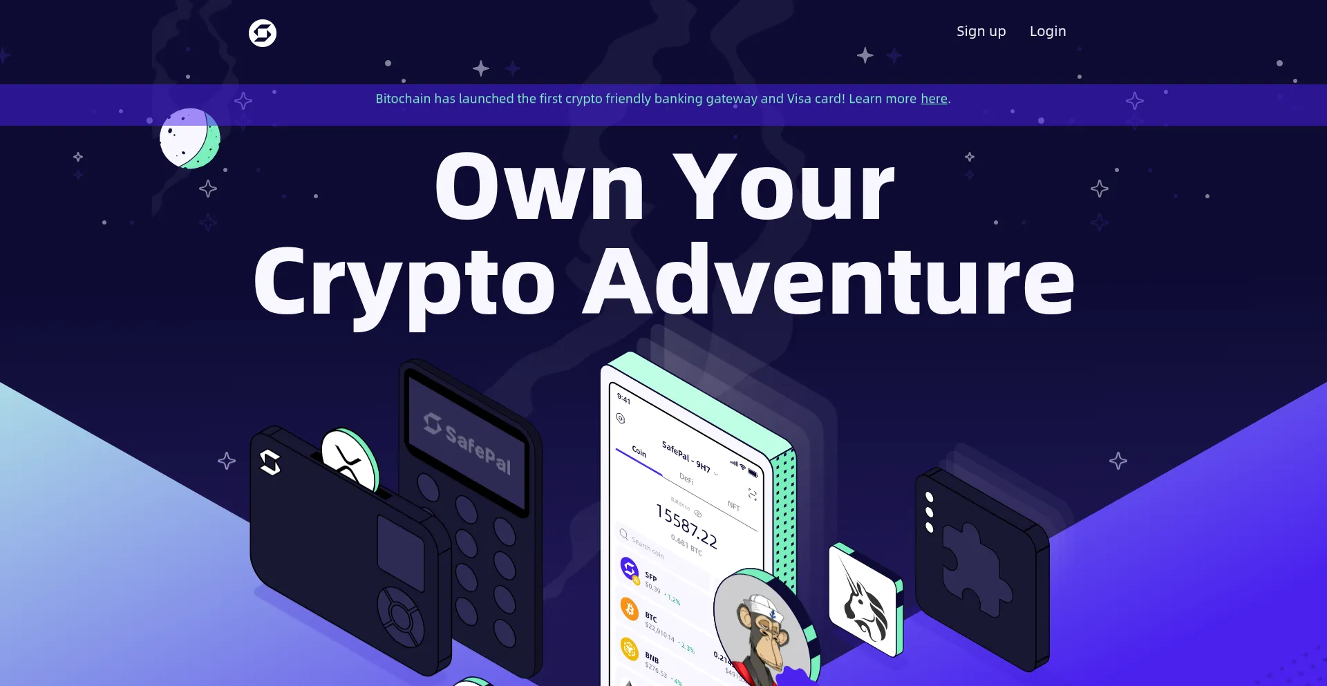 Website screenshot of Bitochain.web.app