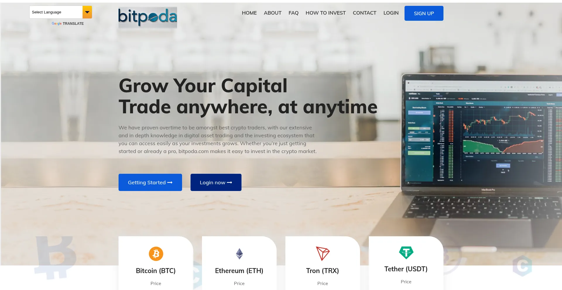 Bitpoda.com Screenshot
