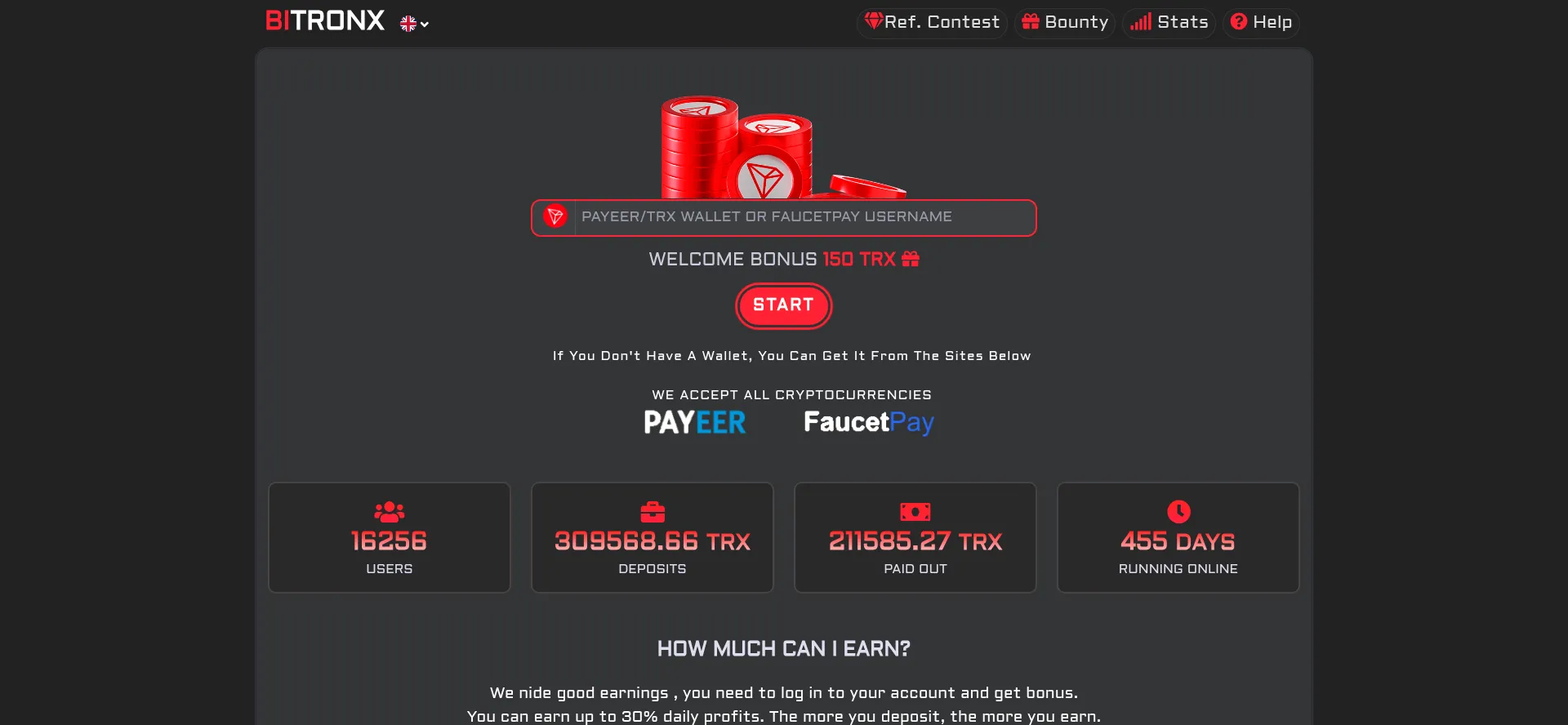 Bitronx.xyz Screenshot
