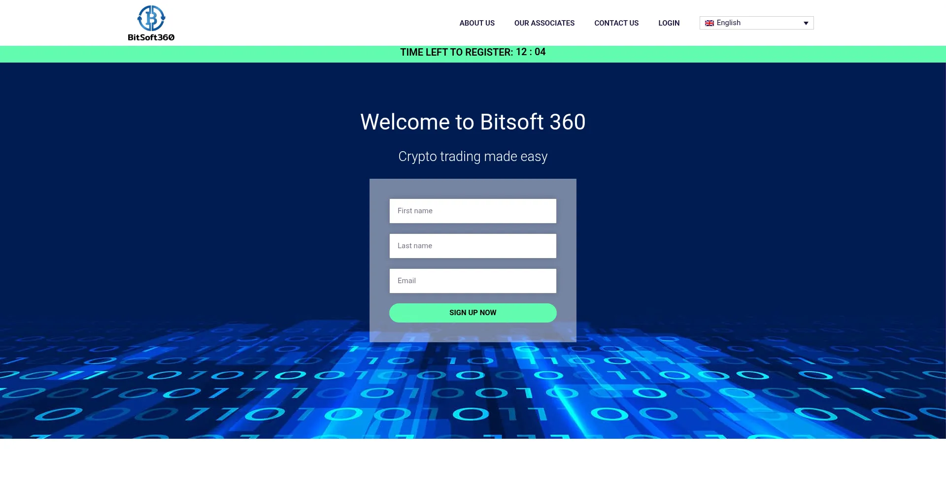 Website screenshot of Bitsoft360.com