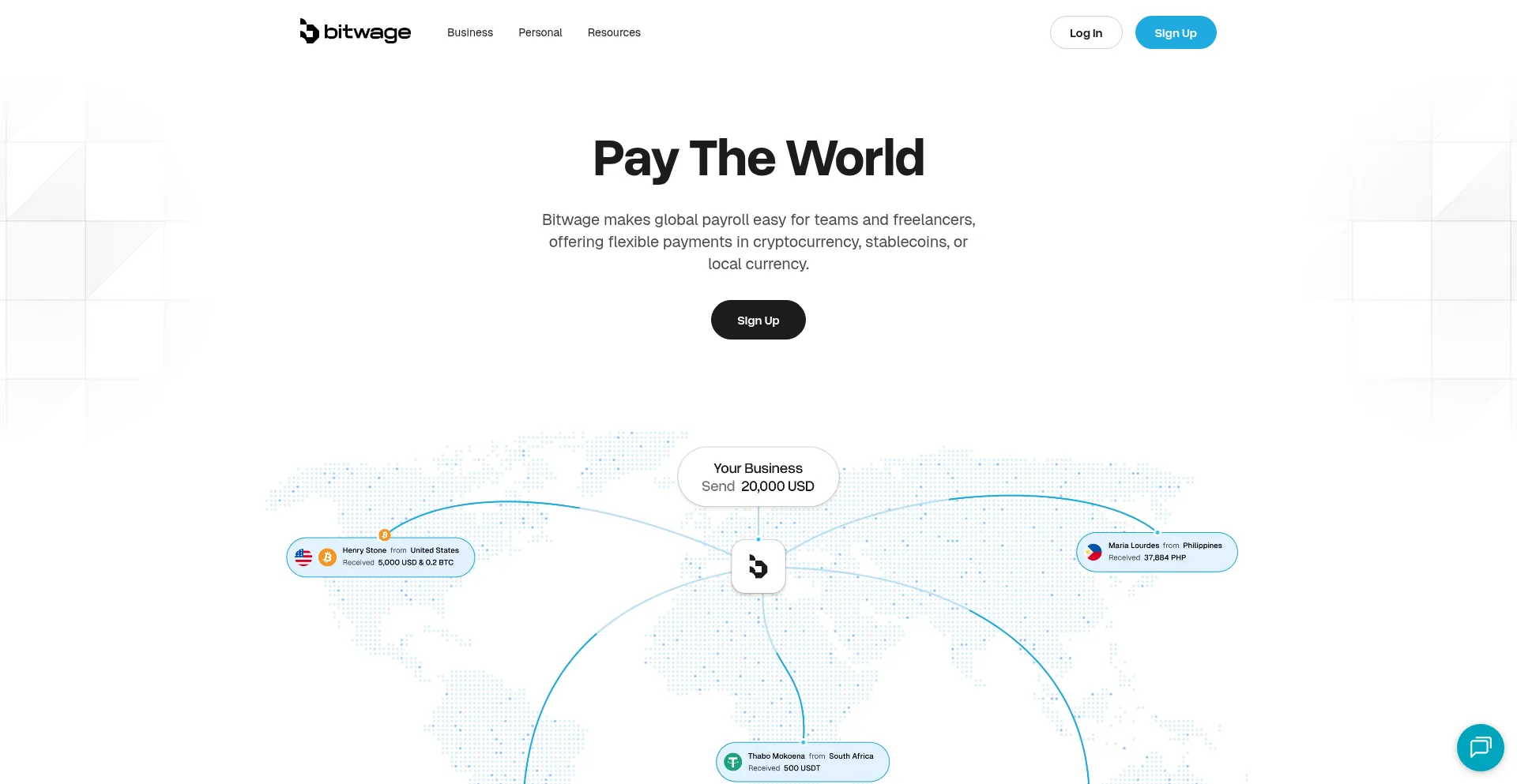 Bitwage.com Screenshot
