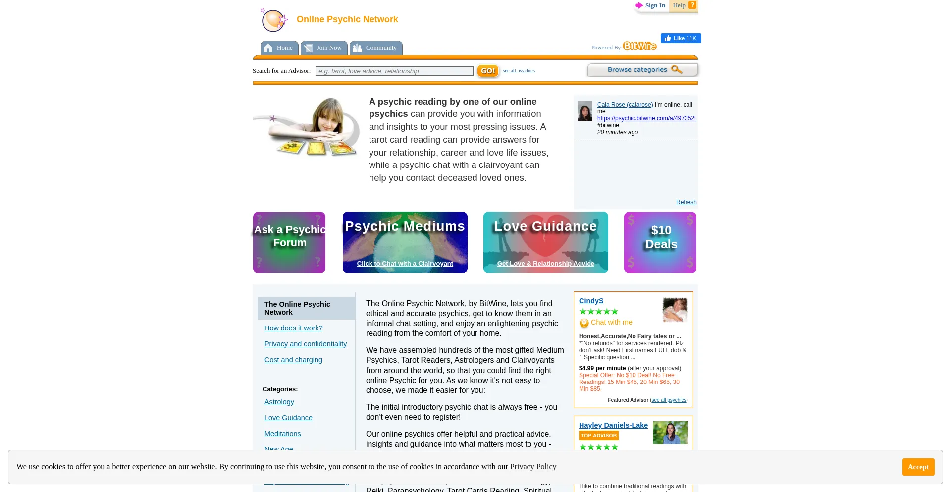 Website screenshot of Bitwine.com