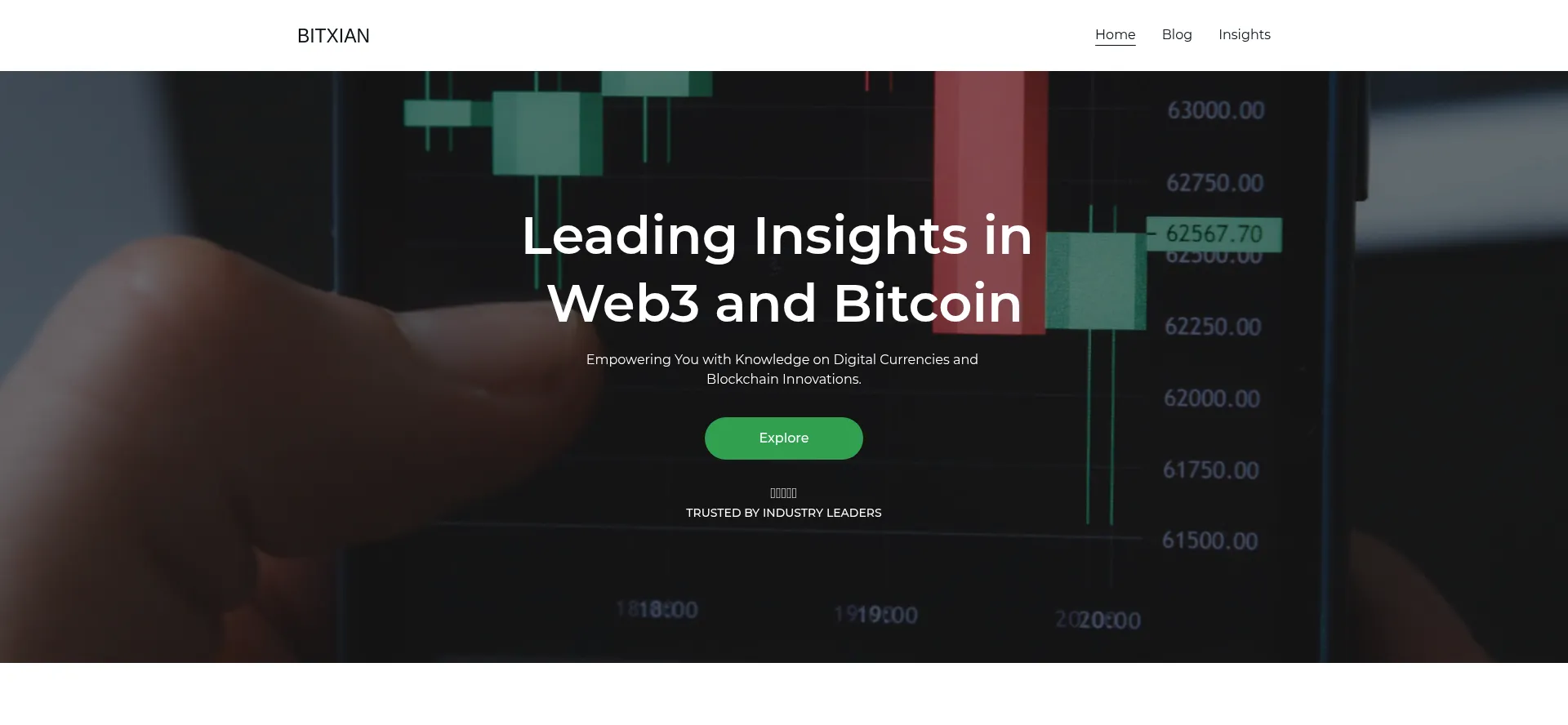 Website screenshot of Bitxian.com