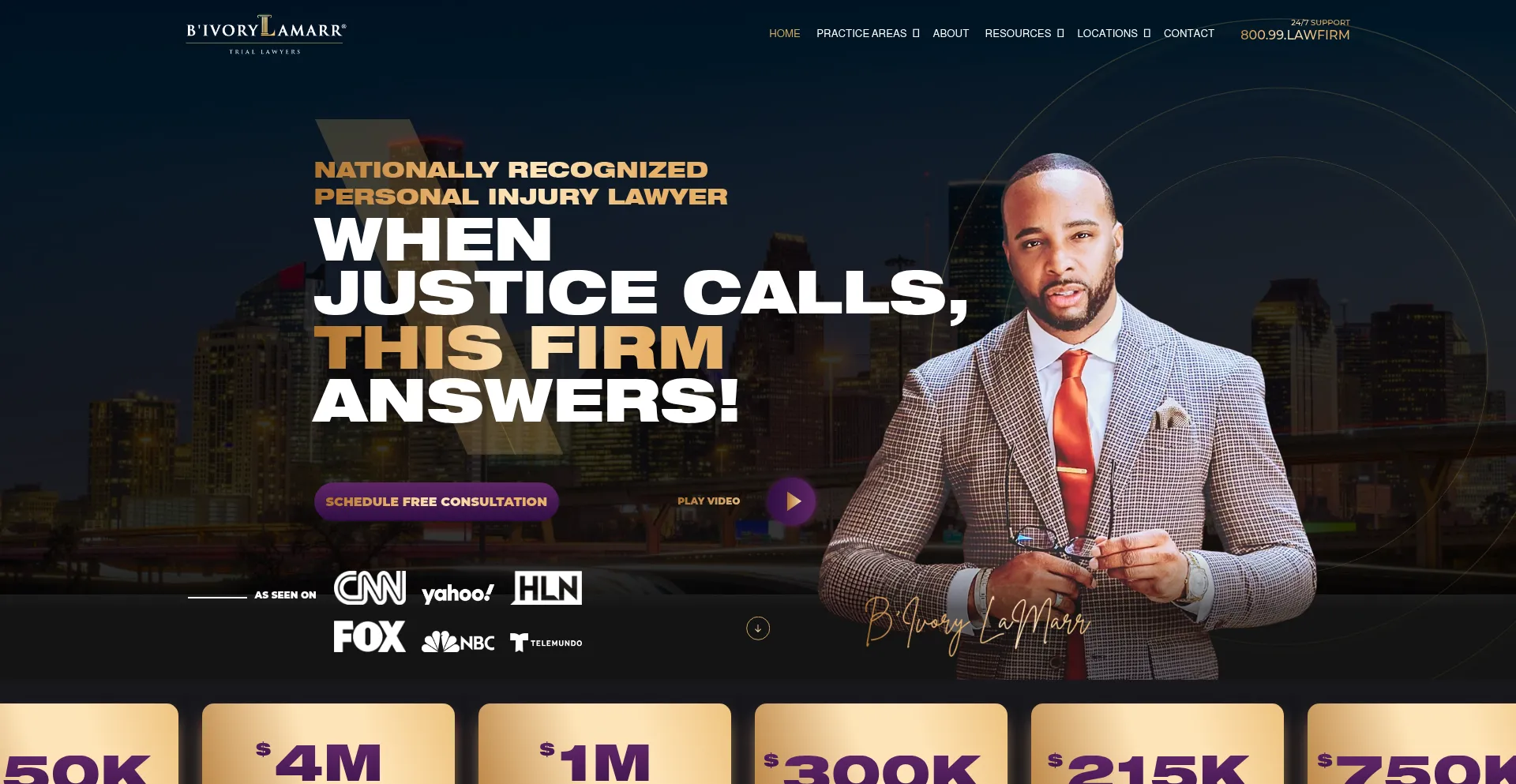 Website screenshot of Bivorylamarr.com