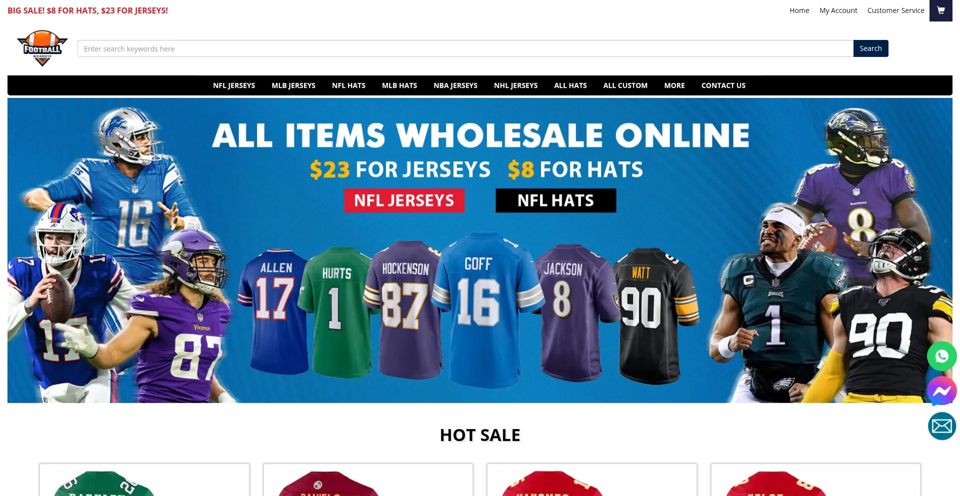 Website screenshot of Bizjerseys.com.co