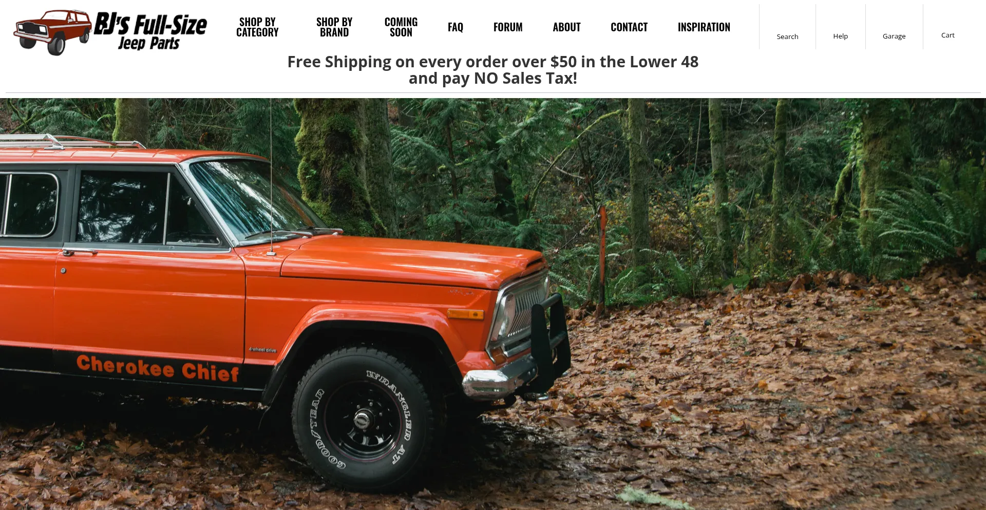 Website screenshot of Bjsoffroad.com