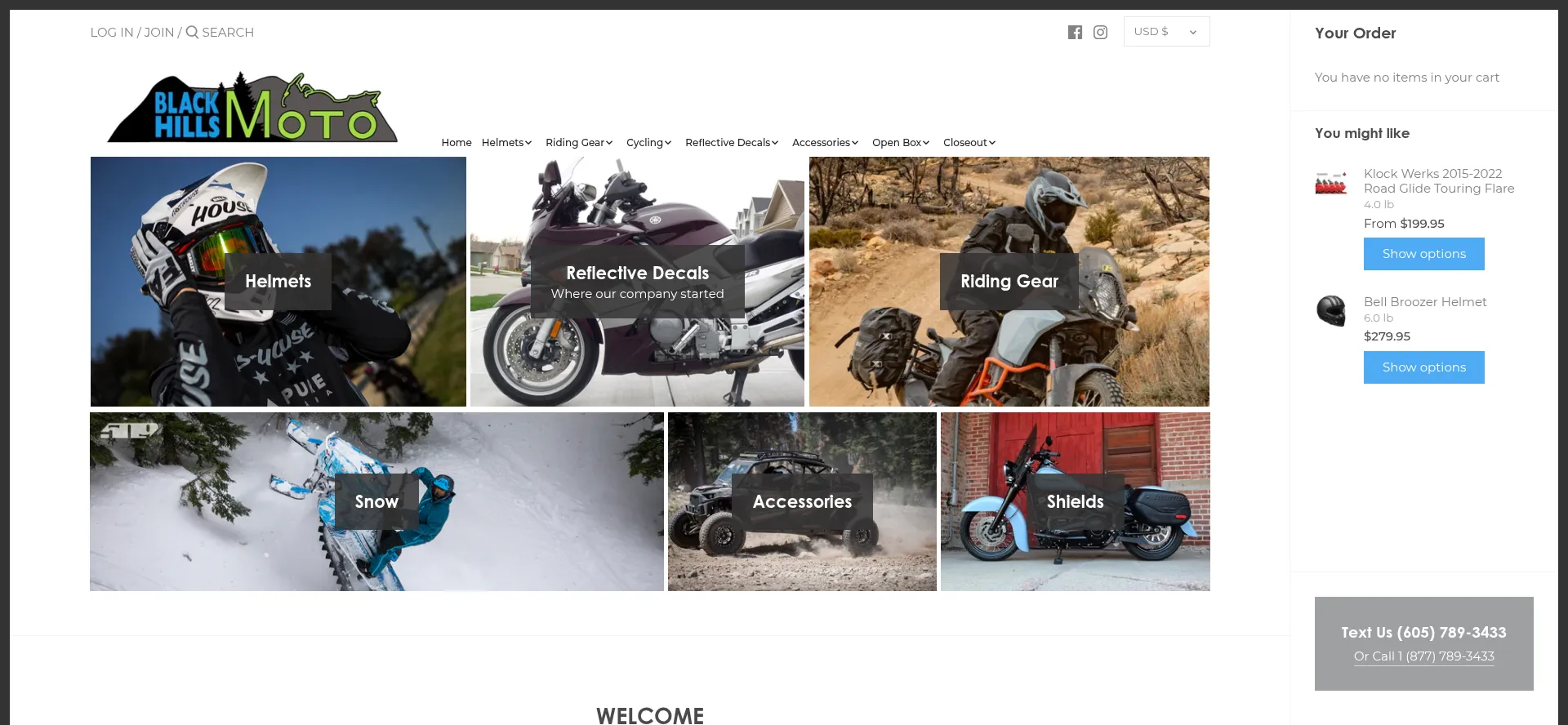 Blackhillsmoto.com Screenshot