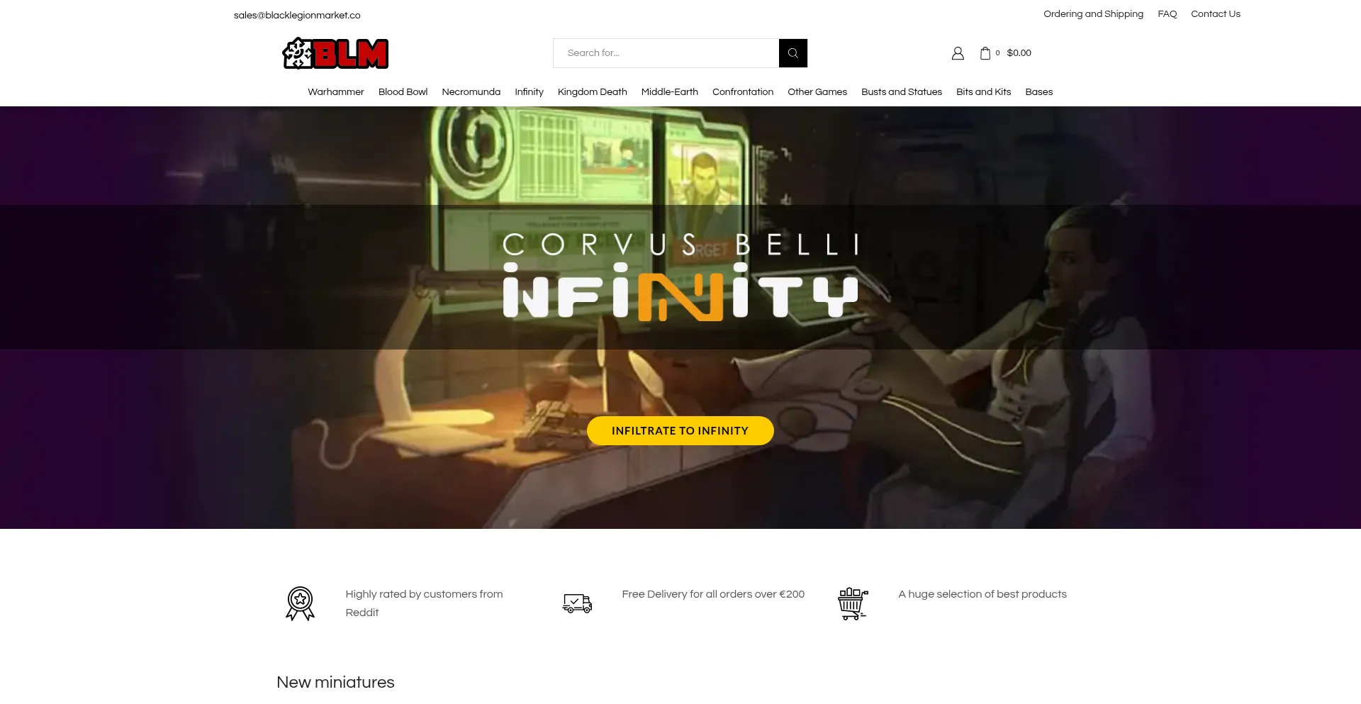 Website screenshot of Blacklegionmarket.co