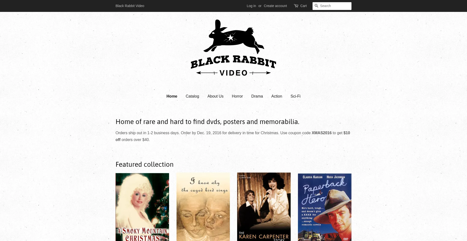 Website screenshot of Blackrabbitvideo.com