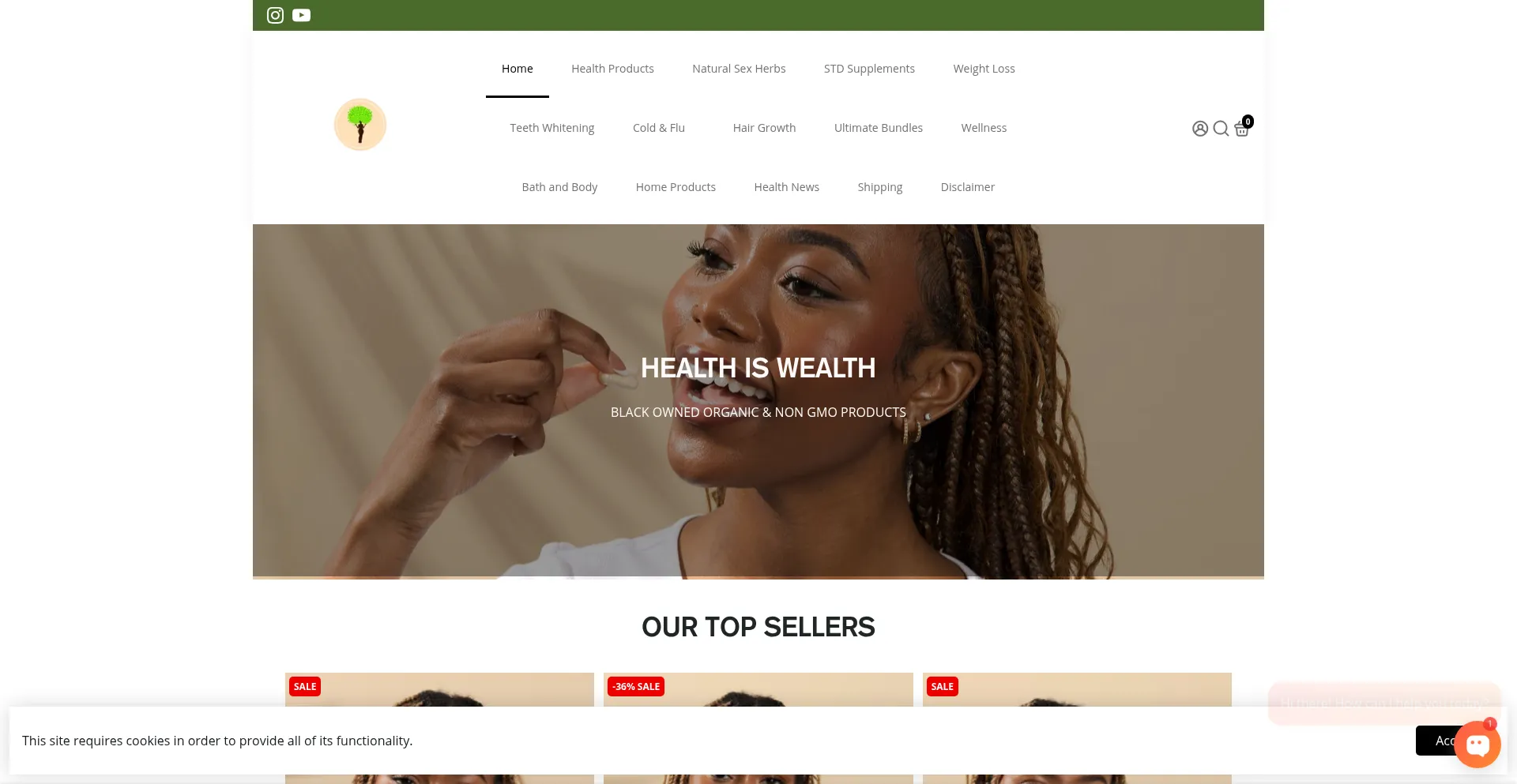 Website screenshot of Blackveganshop.com