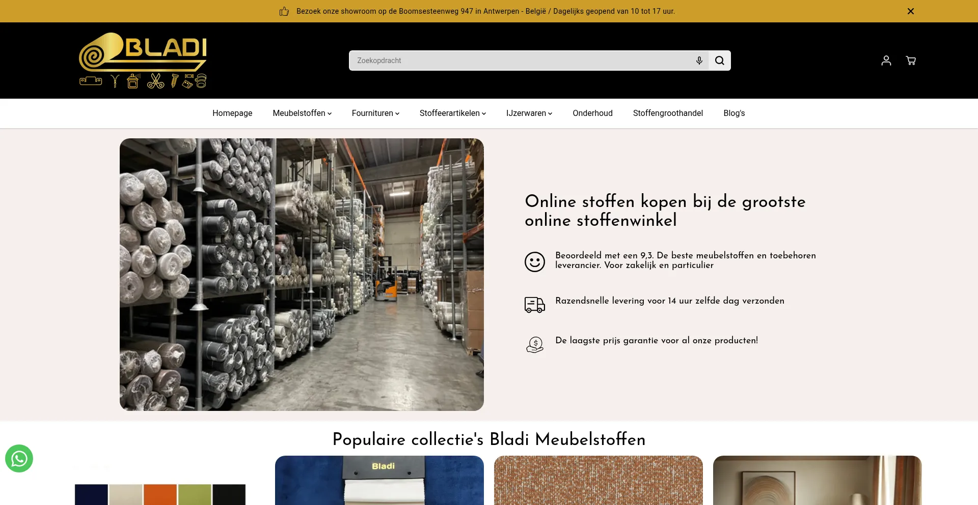 Website screenshot of Bladi.shop