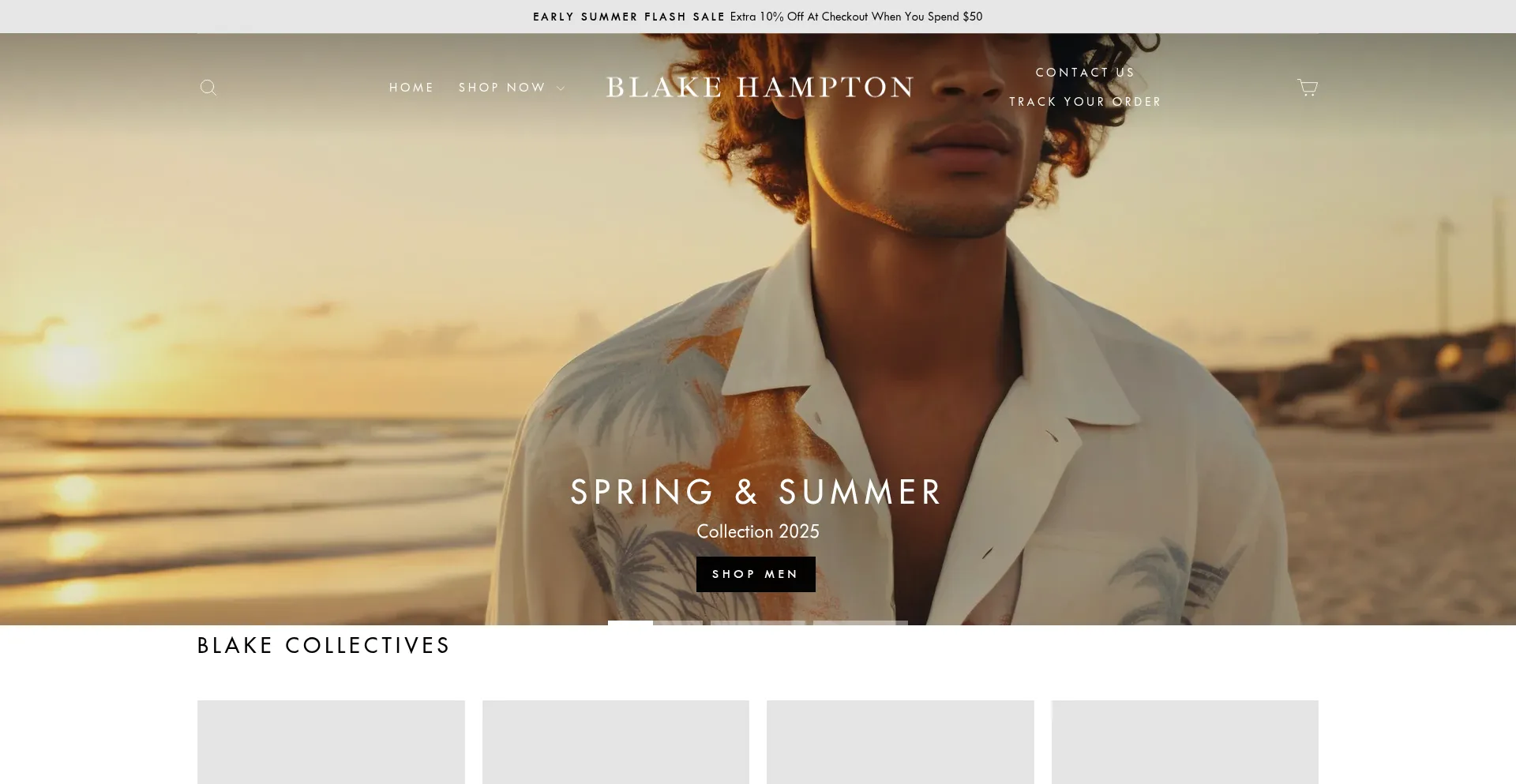 Website screenshot of Blakehampton.com