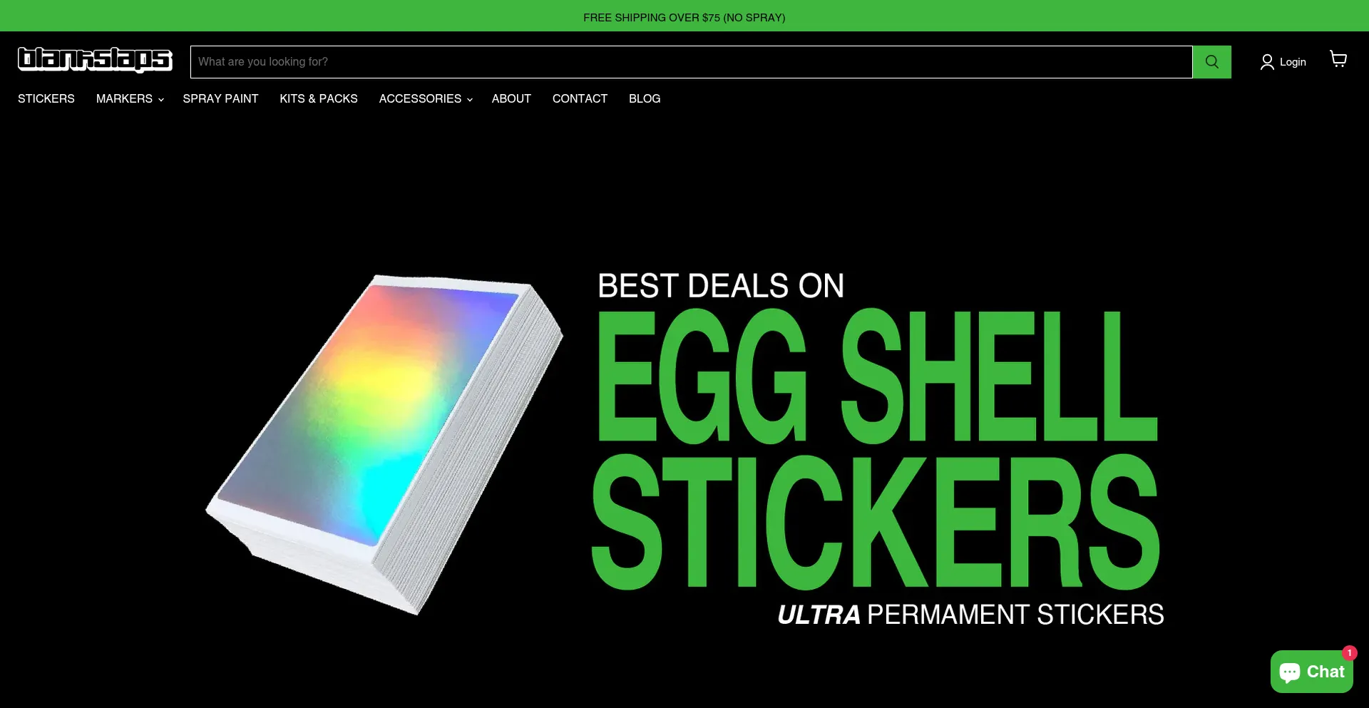 Website screenshot of Blankslaps.com
