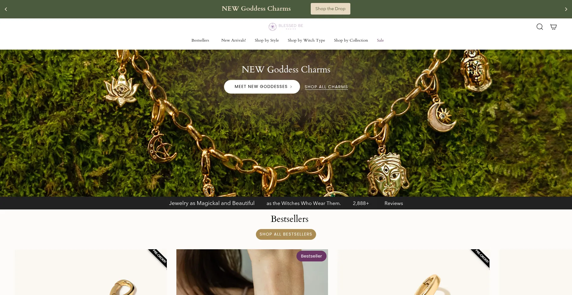 Website screenshot of Blessedbemagick.com