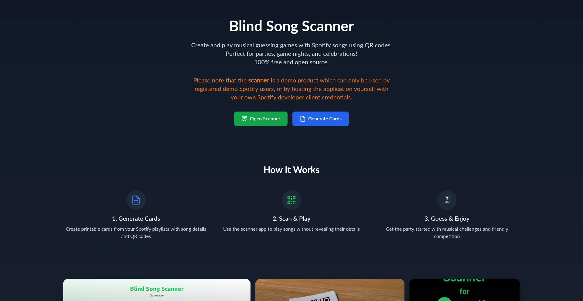 Blindsongscanner.com
