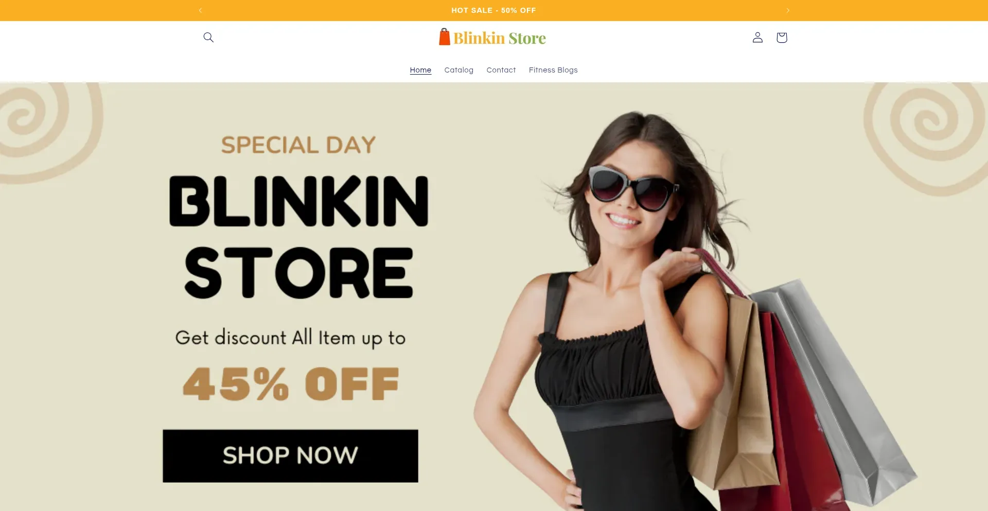 Website screenshot of Blinkinn.store