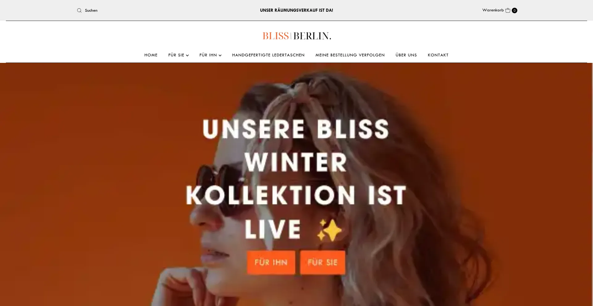 Website screenshot of Blissberlin.de