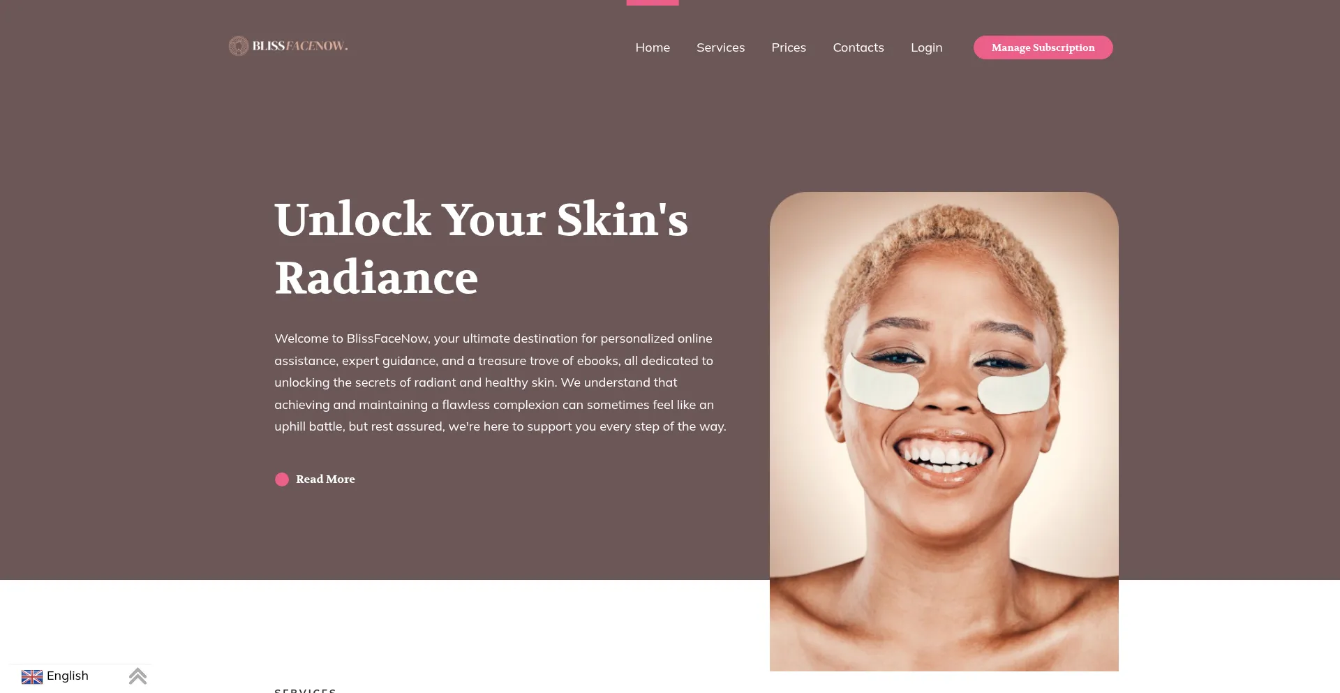 Blissfacenow.com Screenshot