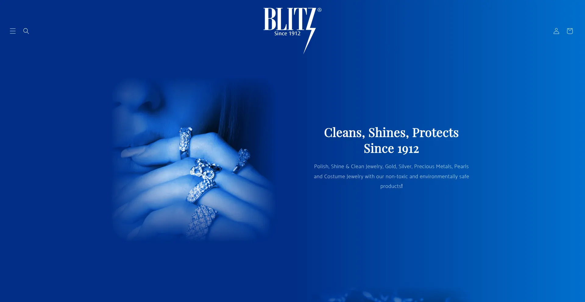 Website screenshot of Blitzinc.com