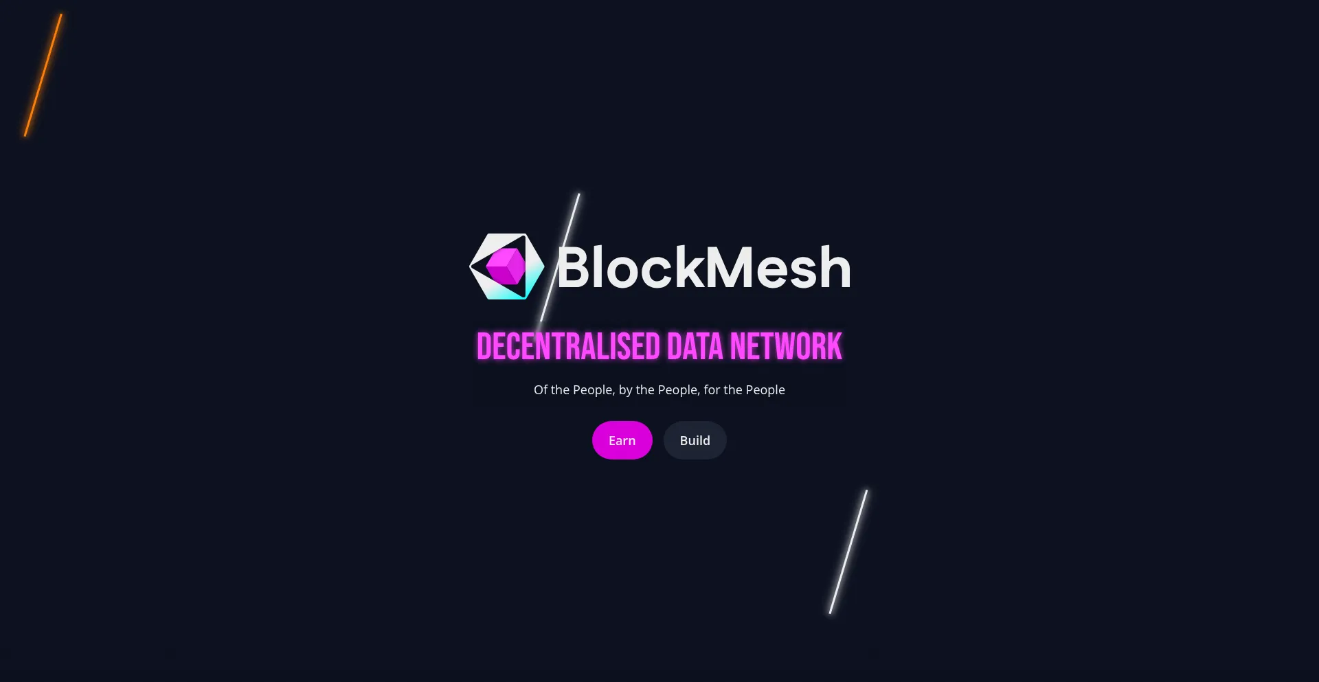 Website screenshot of Blockmesh.xyz