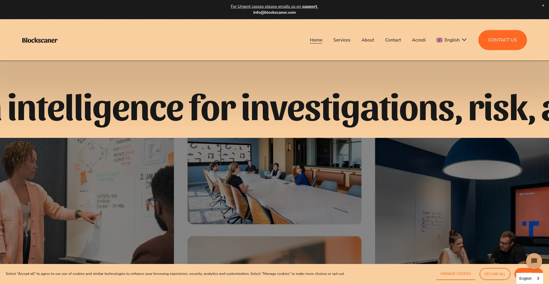 Website screenshot of Blockscaner.com