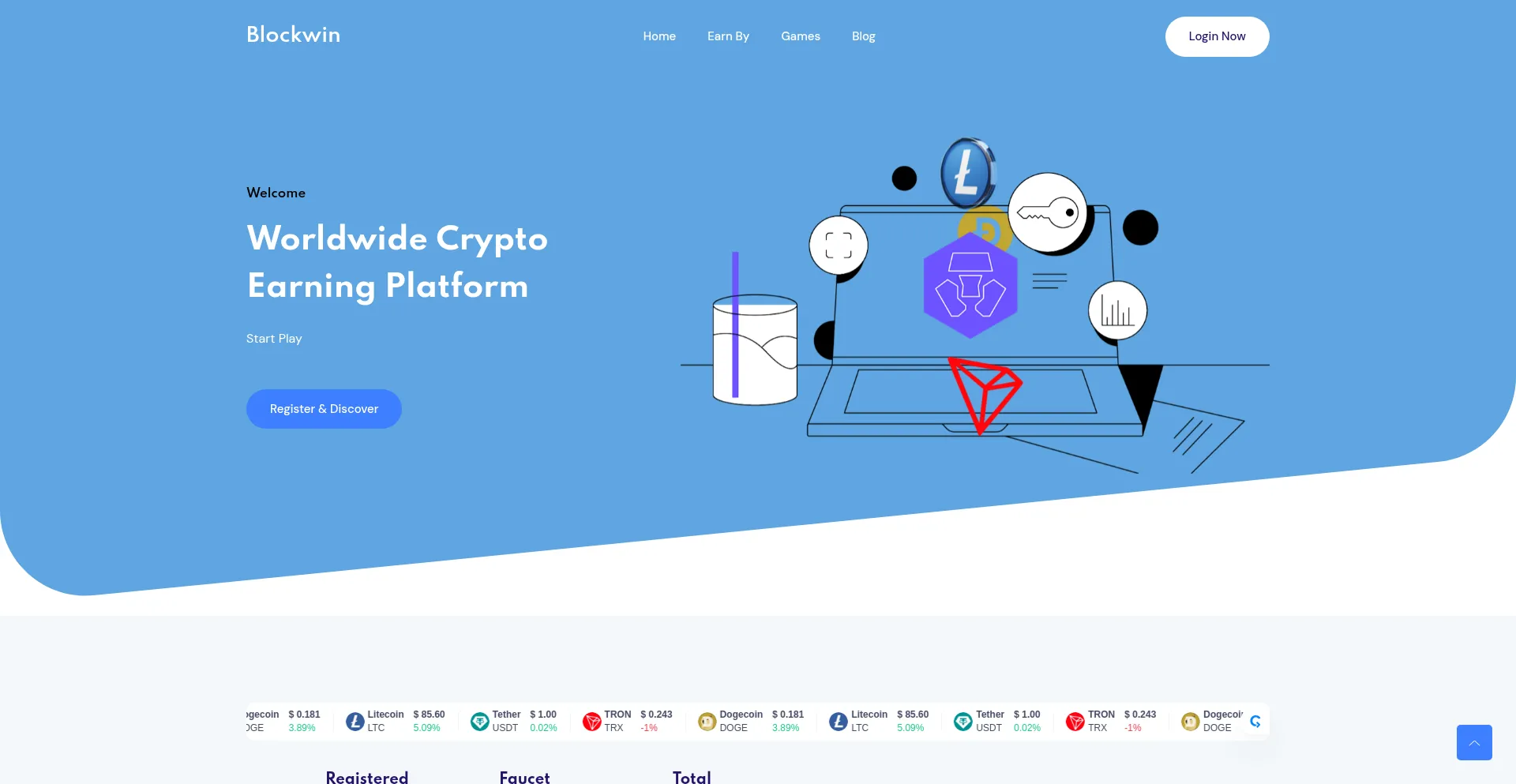 Website screenshot of Blockwin.top