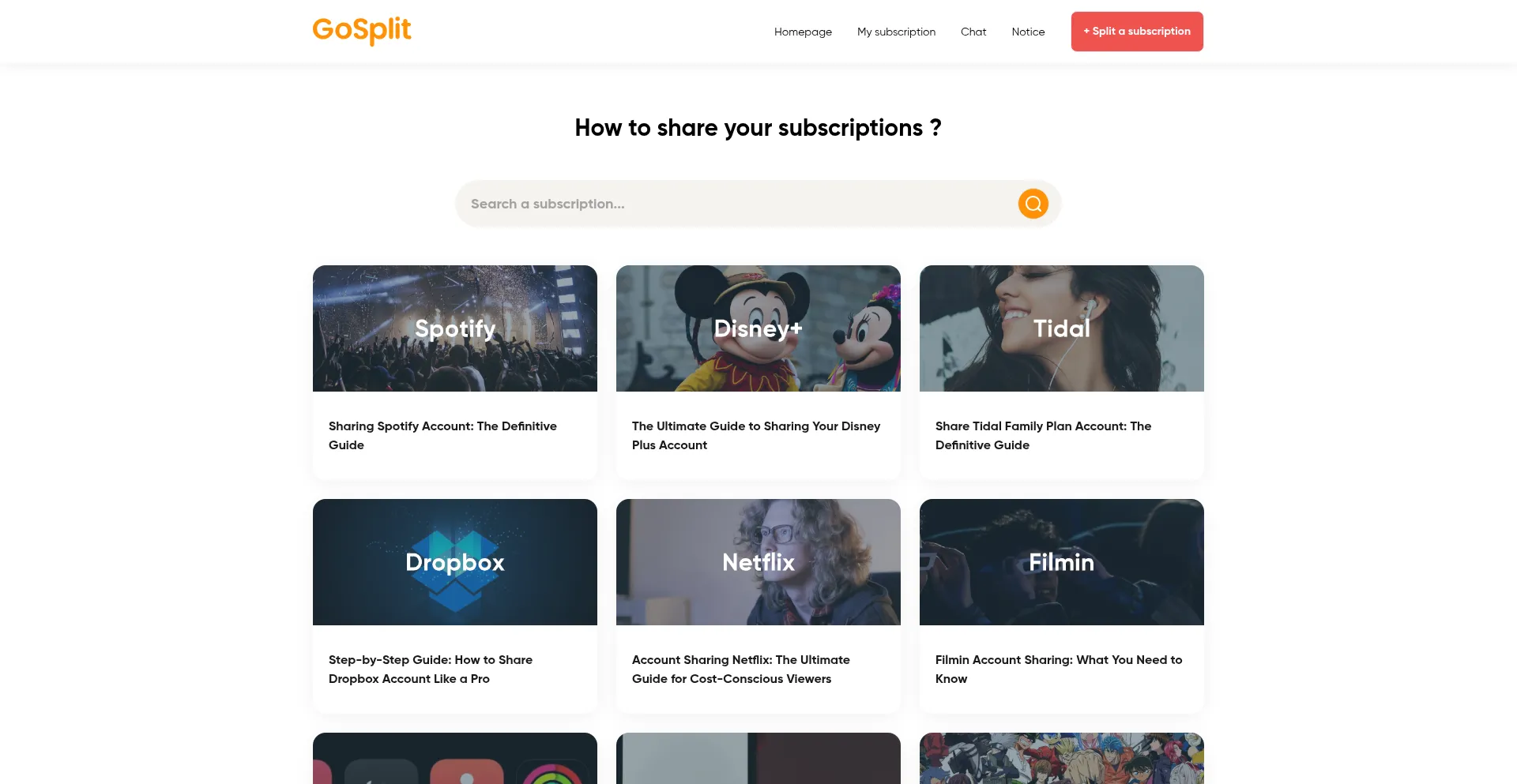 Website screenshot of Blog.gosplit.com
