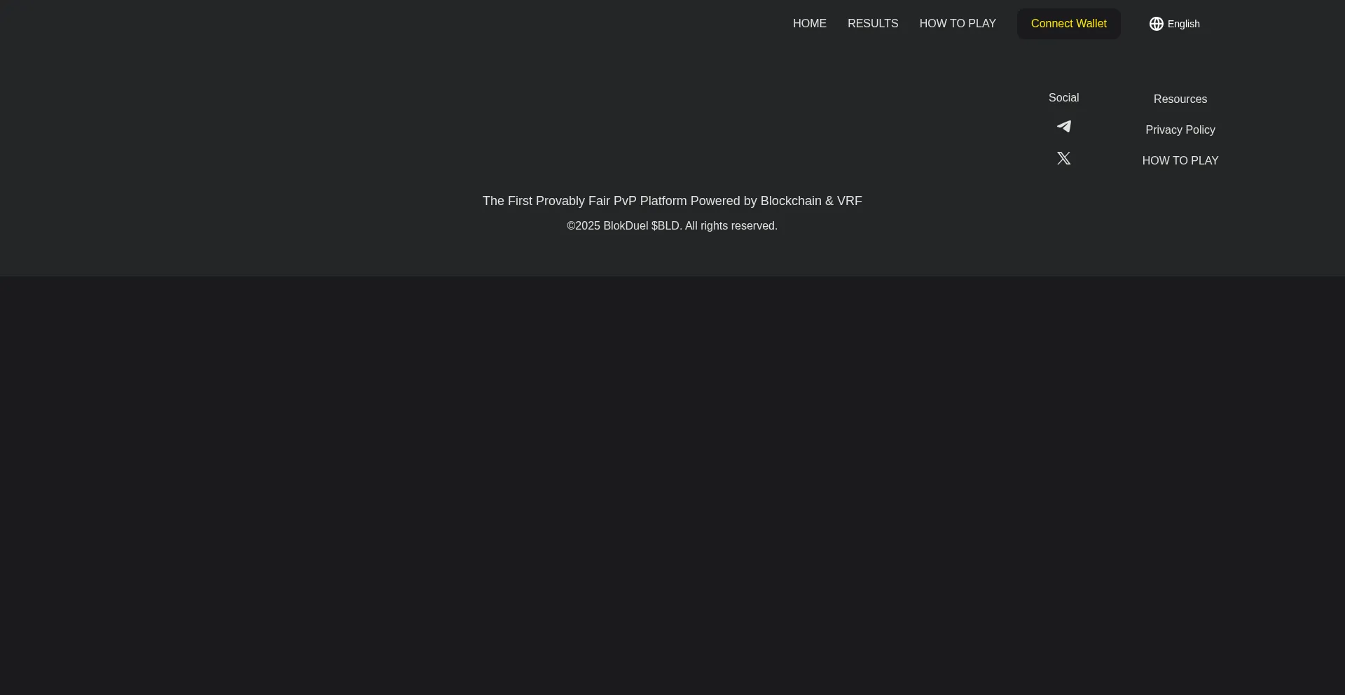 Website screenshot of Blokduel.xyz